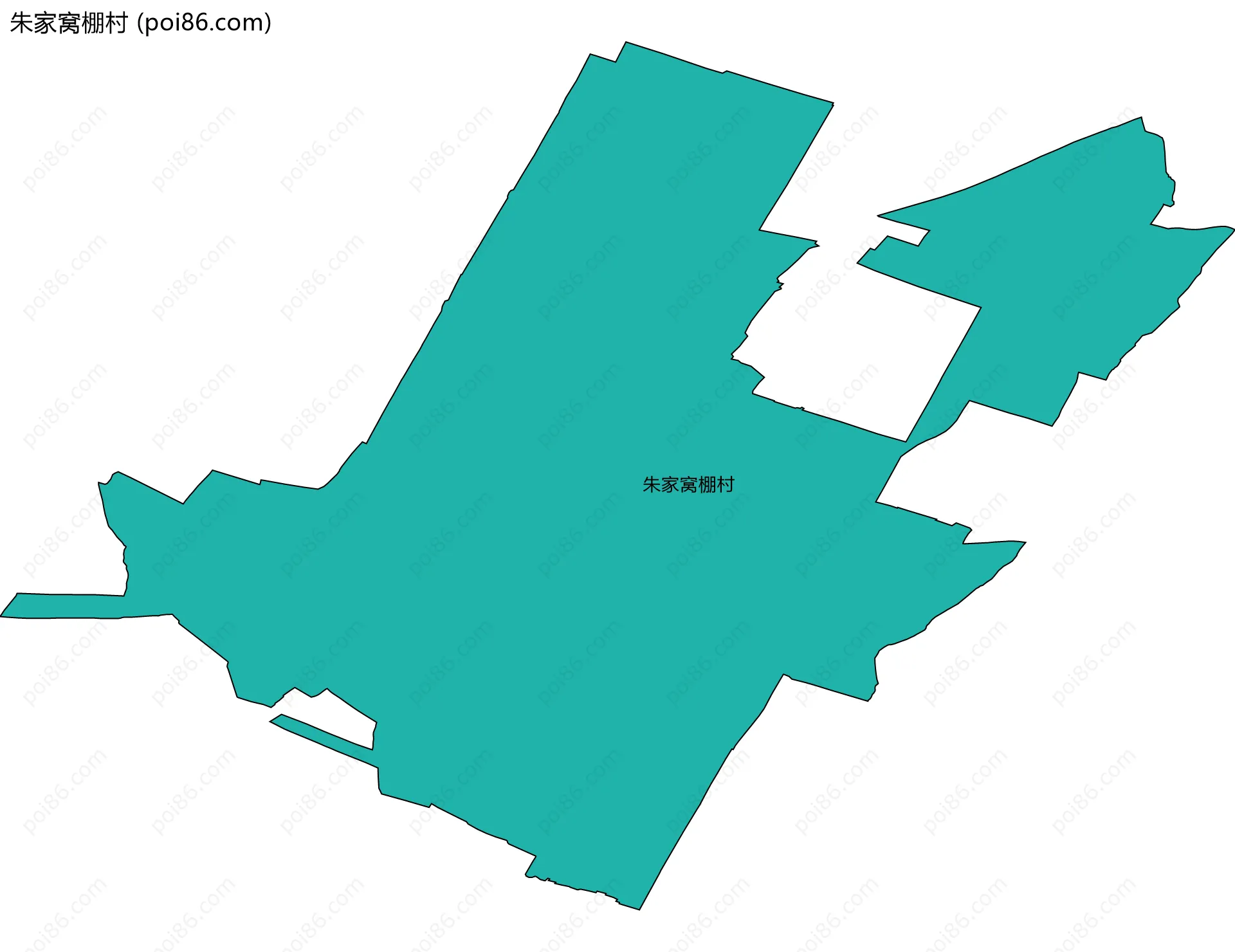 朱家窝棚村边界地图