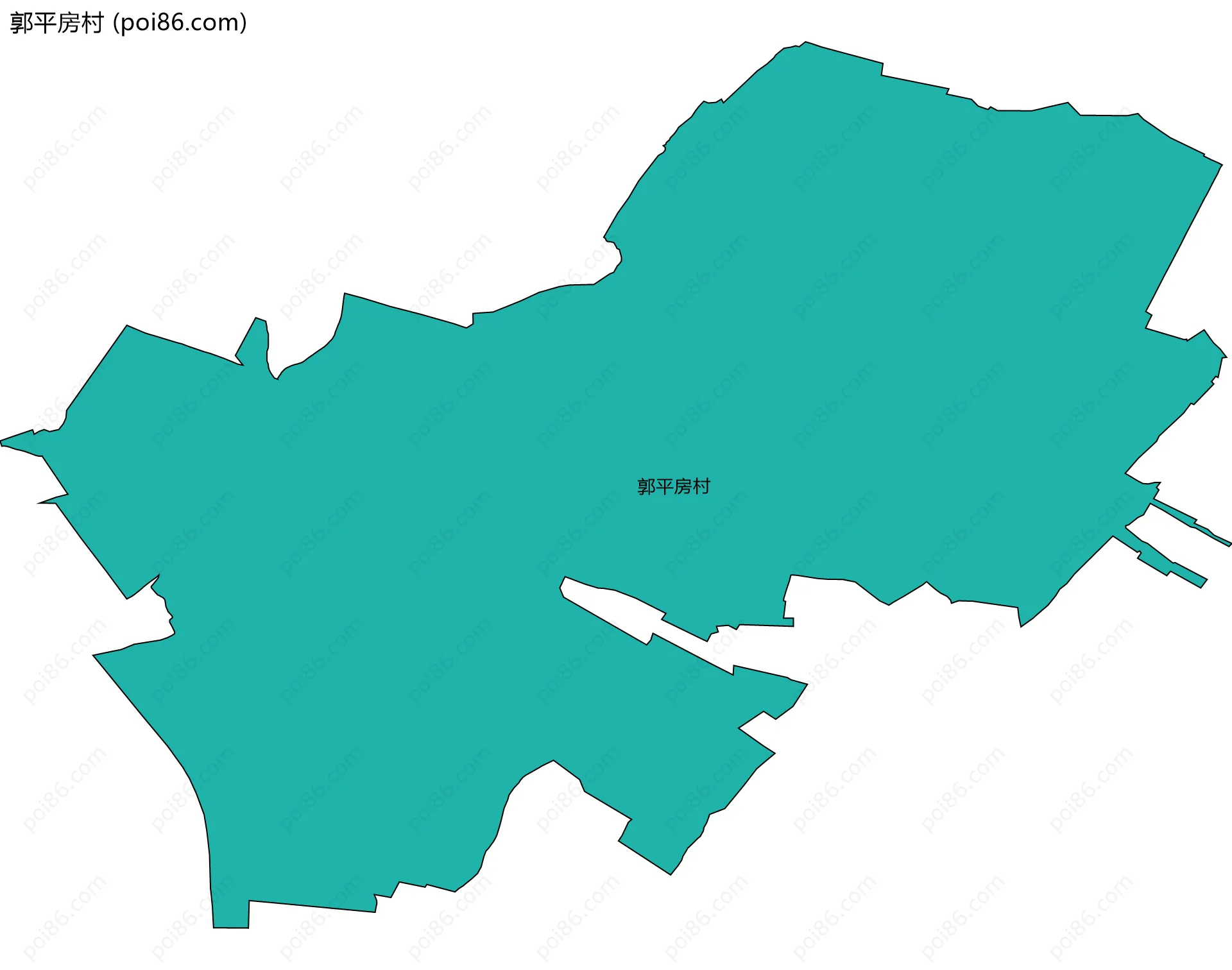 郭平房村边界地图