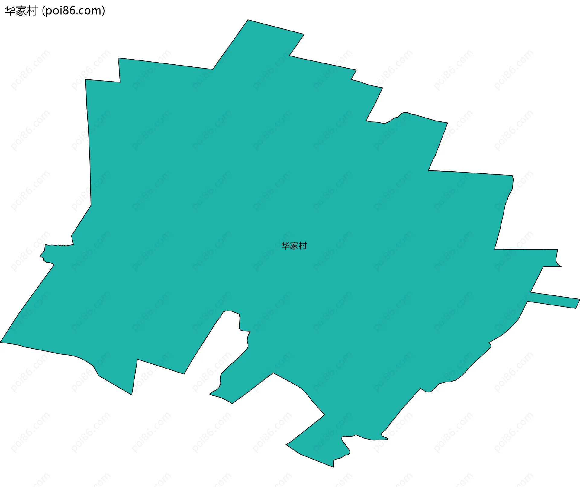 华家村边界地图