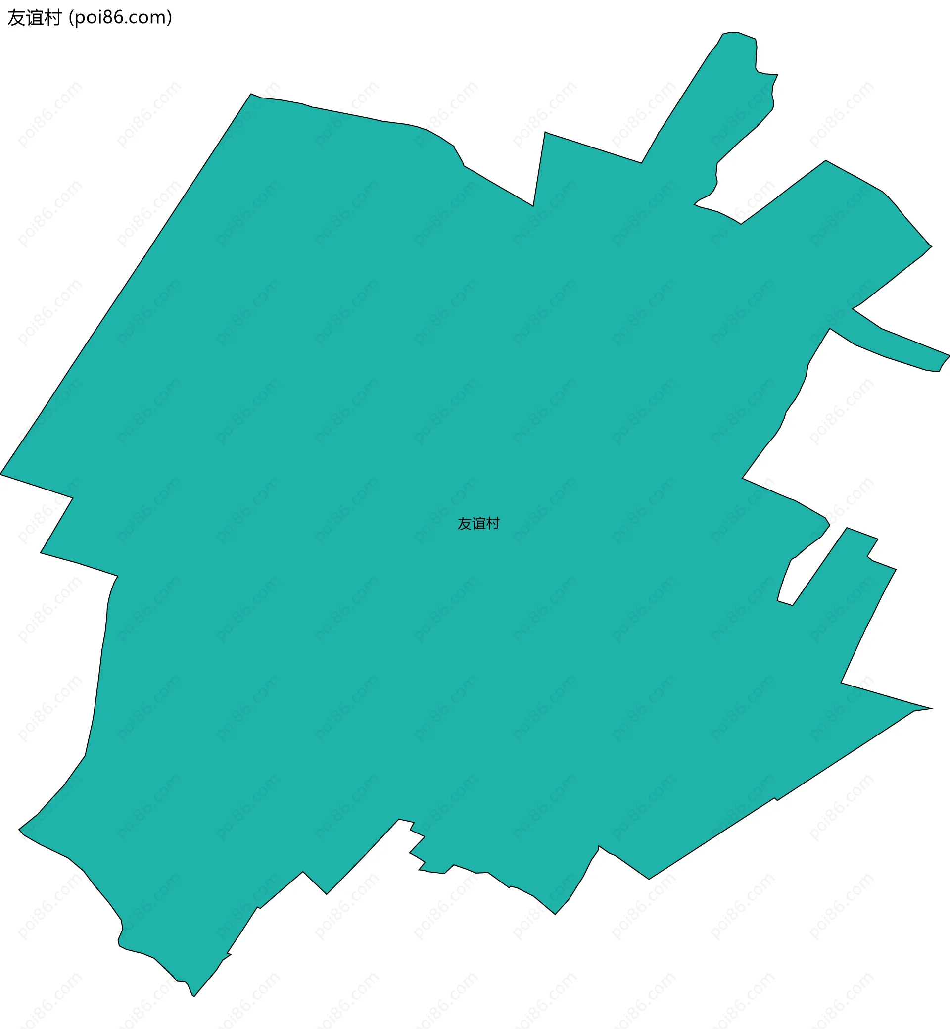 友谊村边界地图