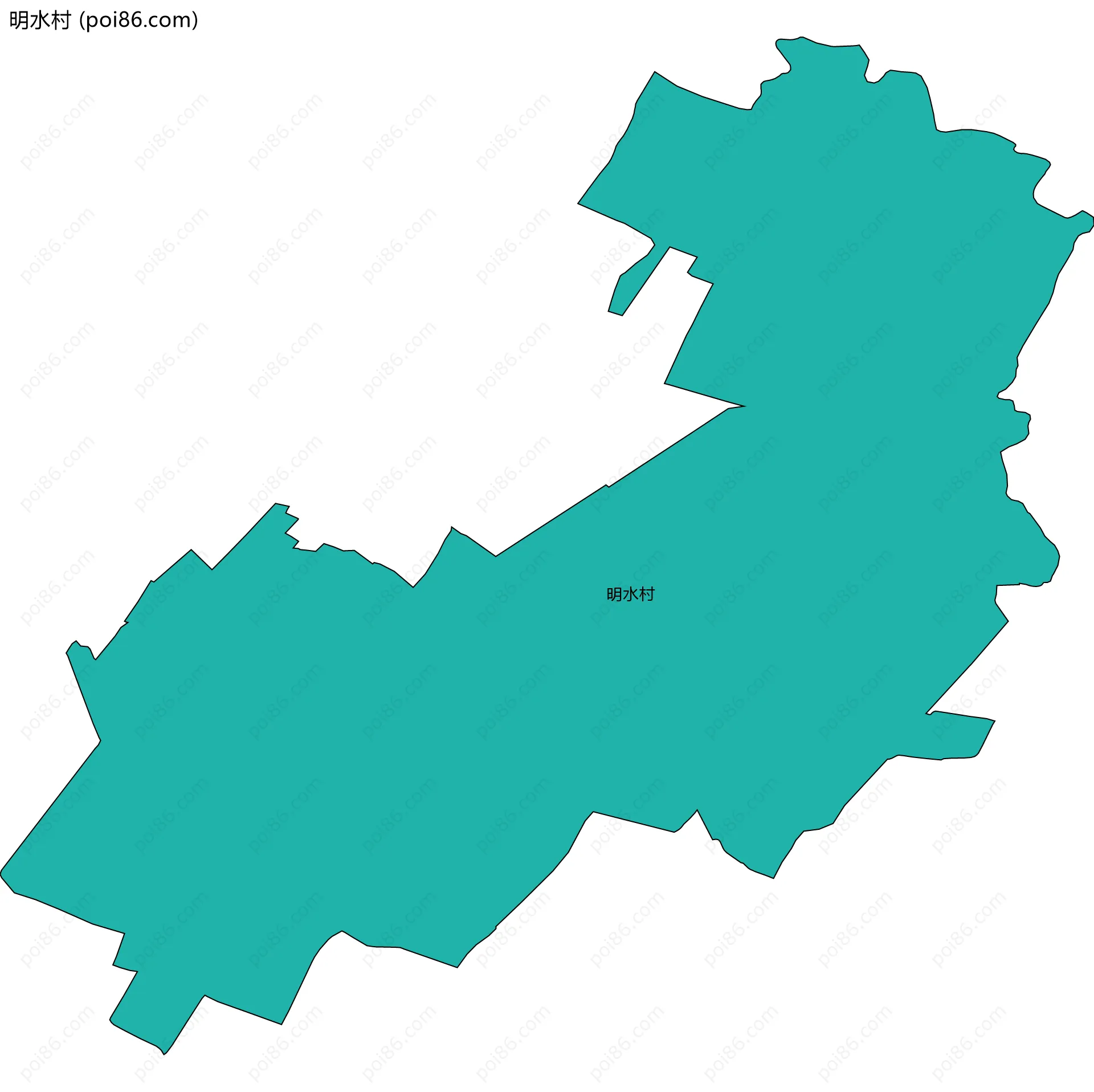 明水村边界地图