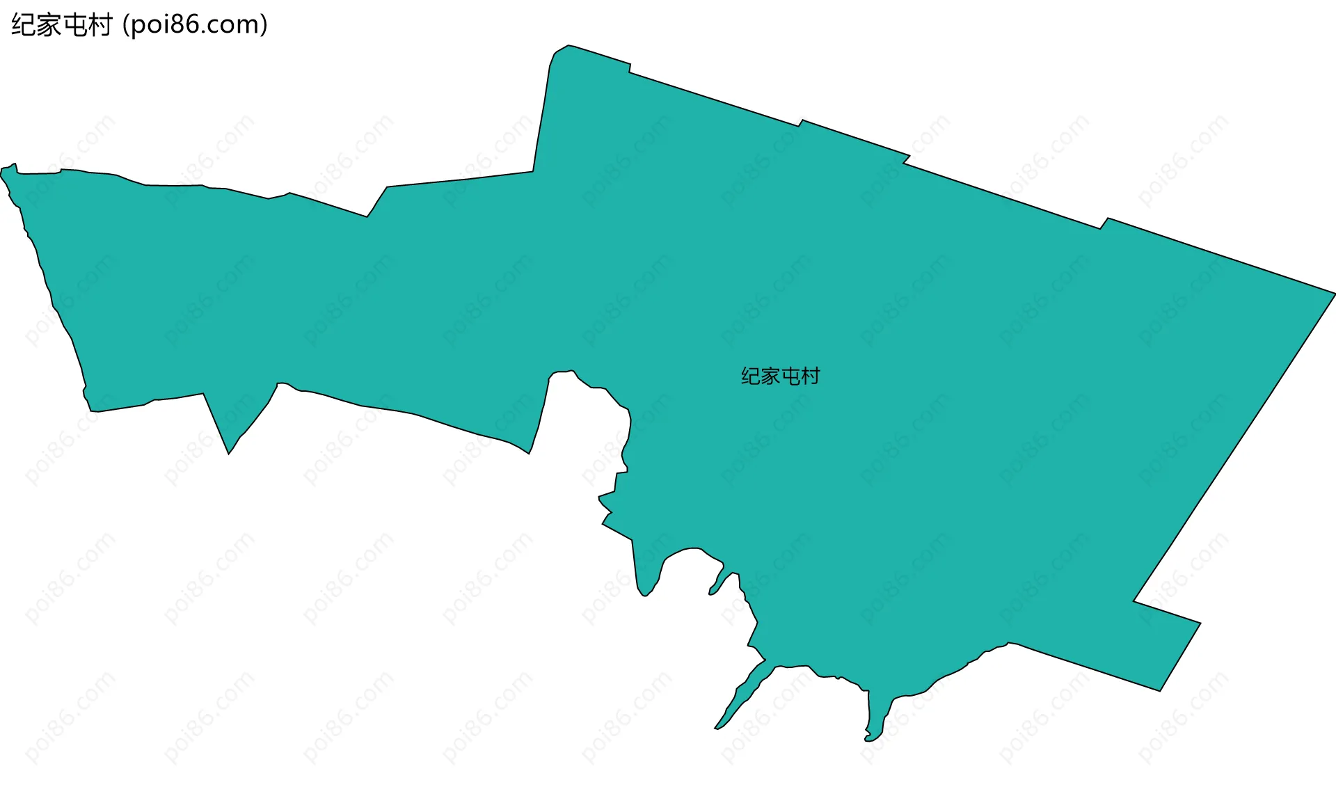 纪家屯村边界地图