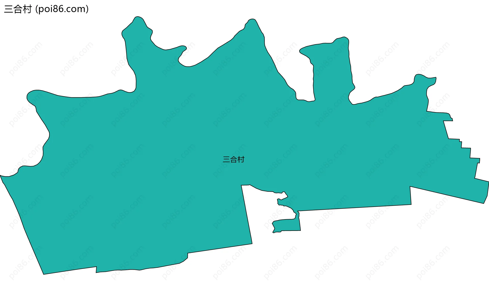 三合村边界地图
