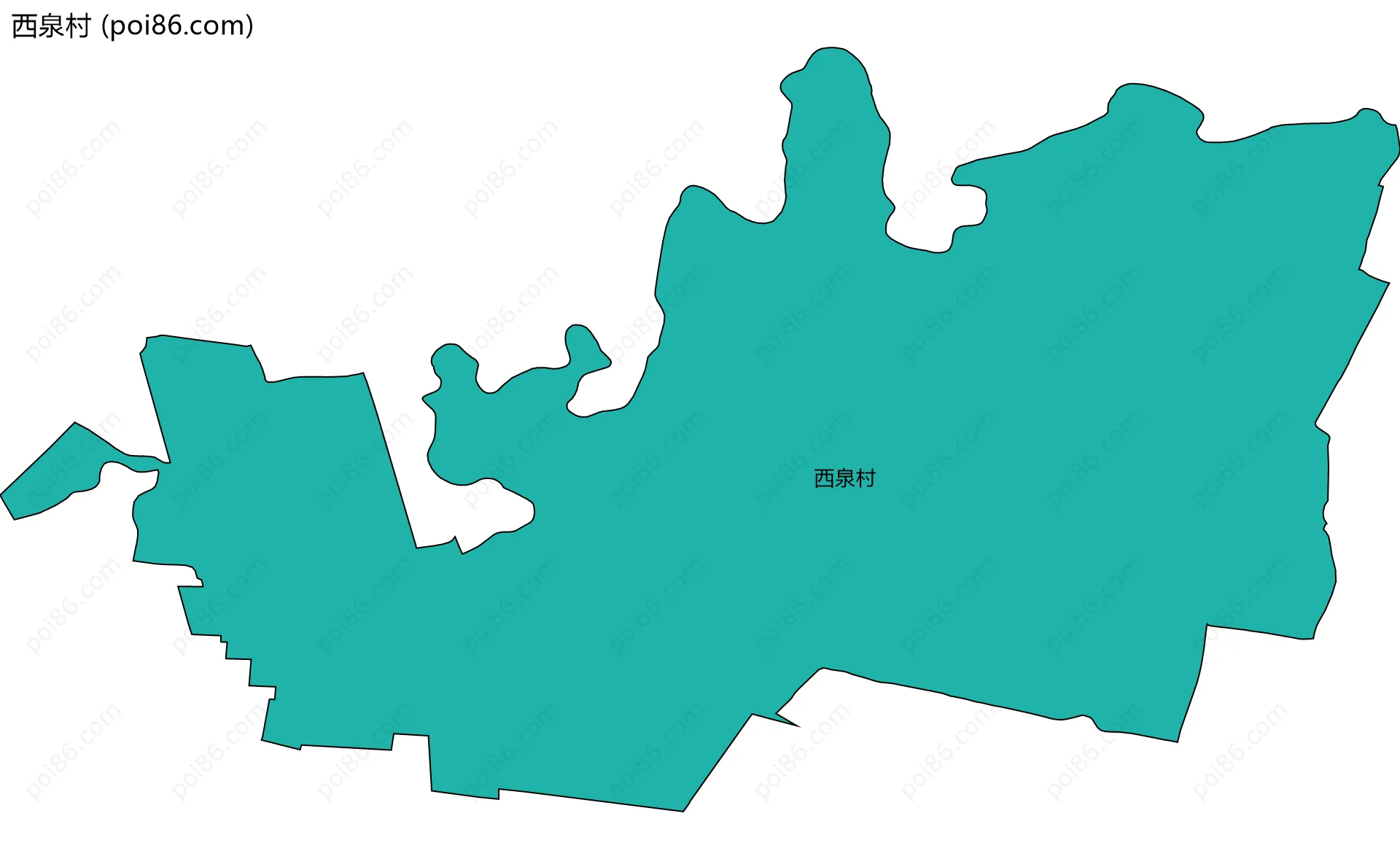 西泉村边界地图