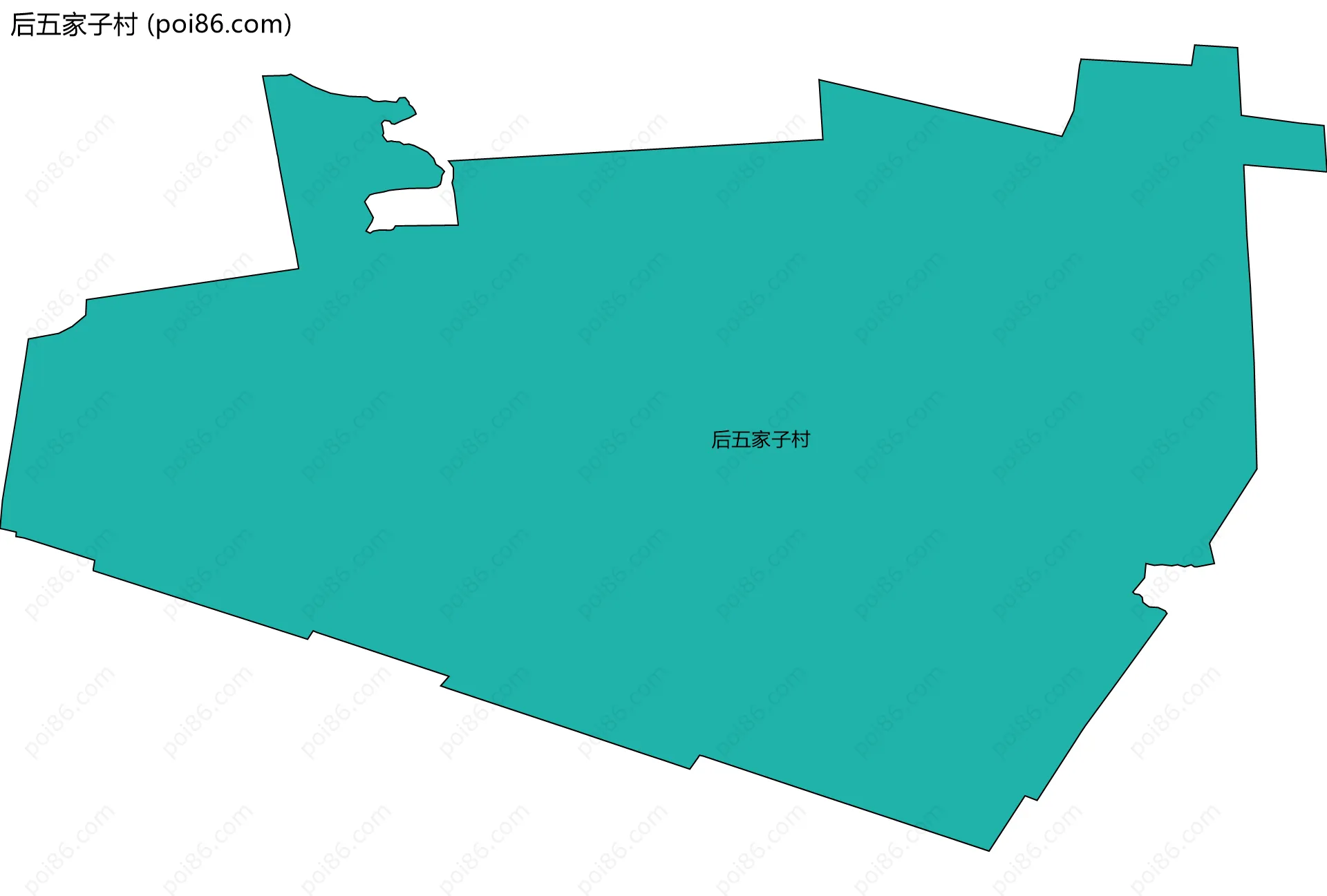 后五家子村边界地图