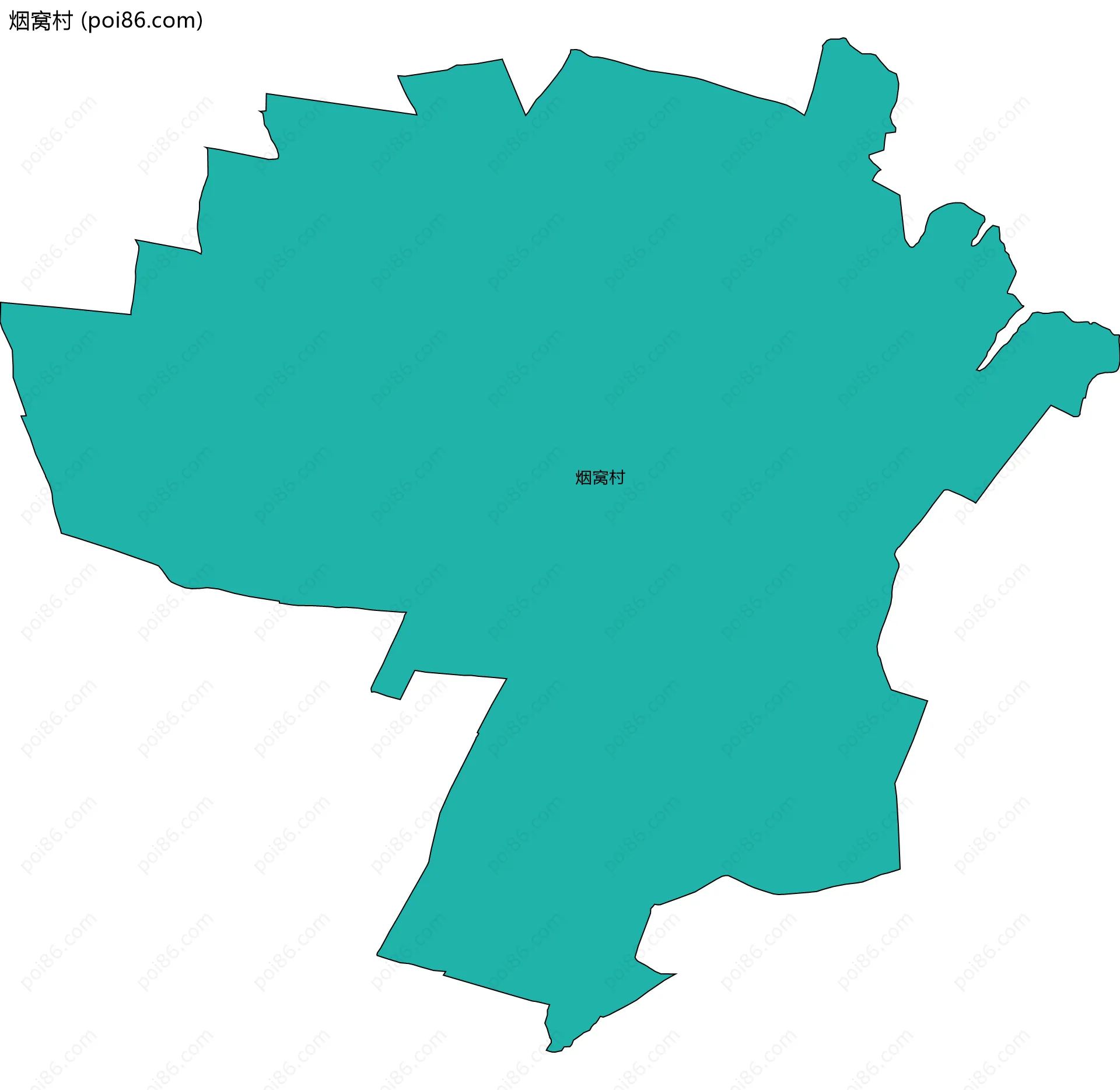 烟窝村边界地图