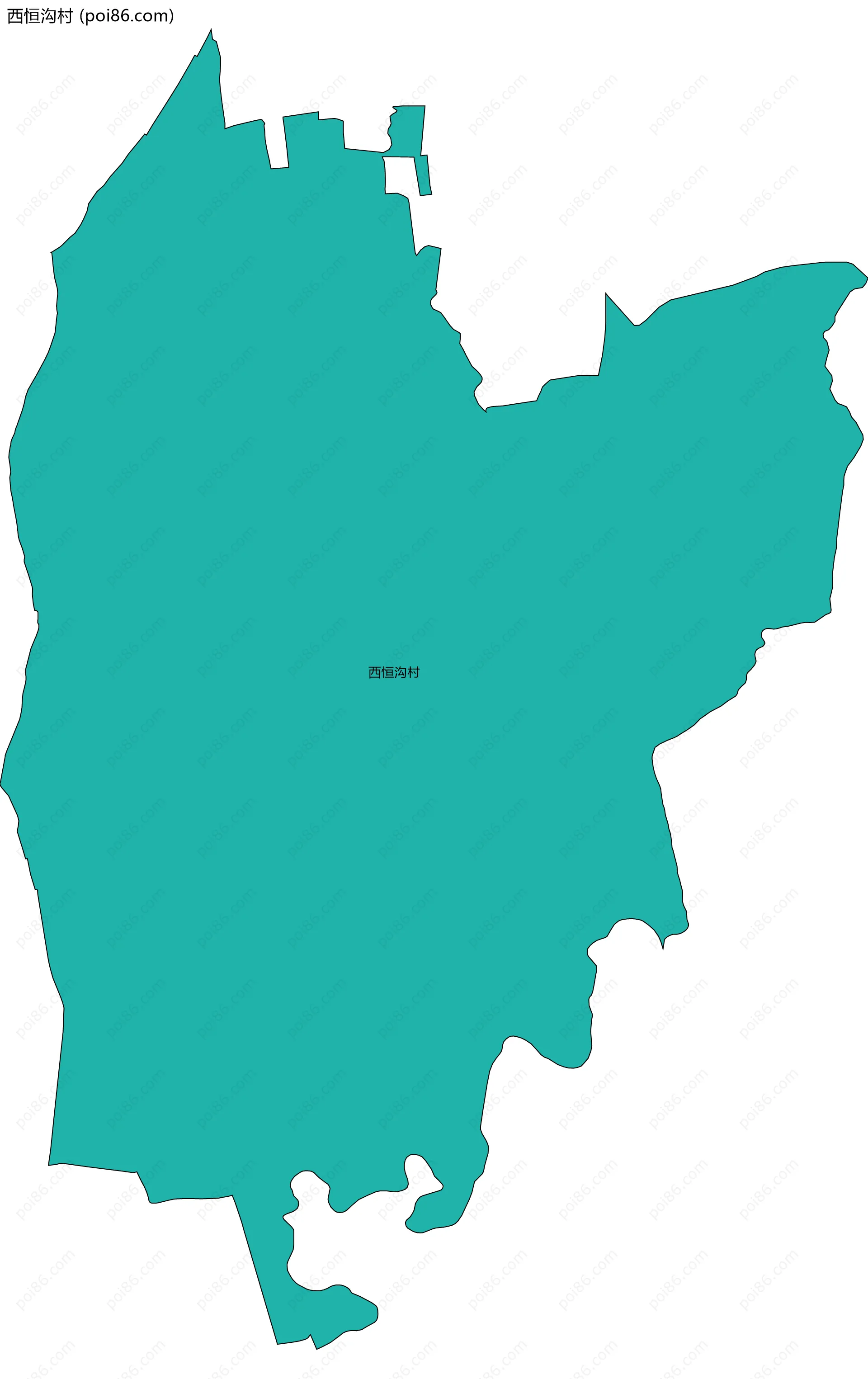 西恒沟村边界地图