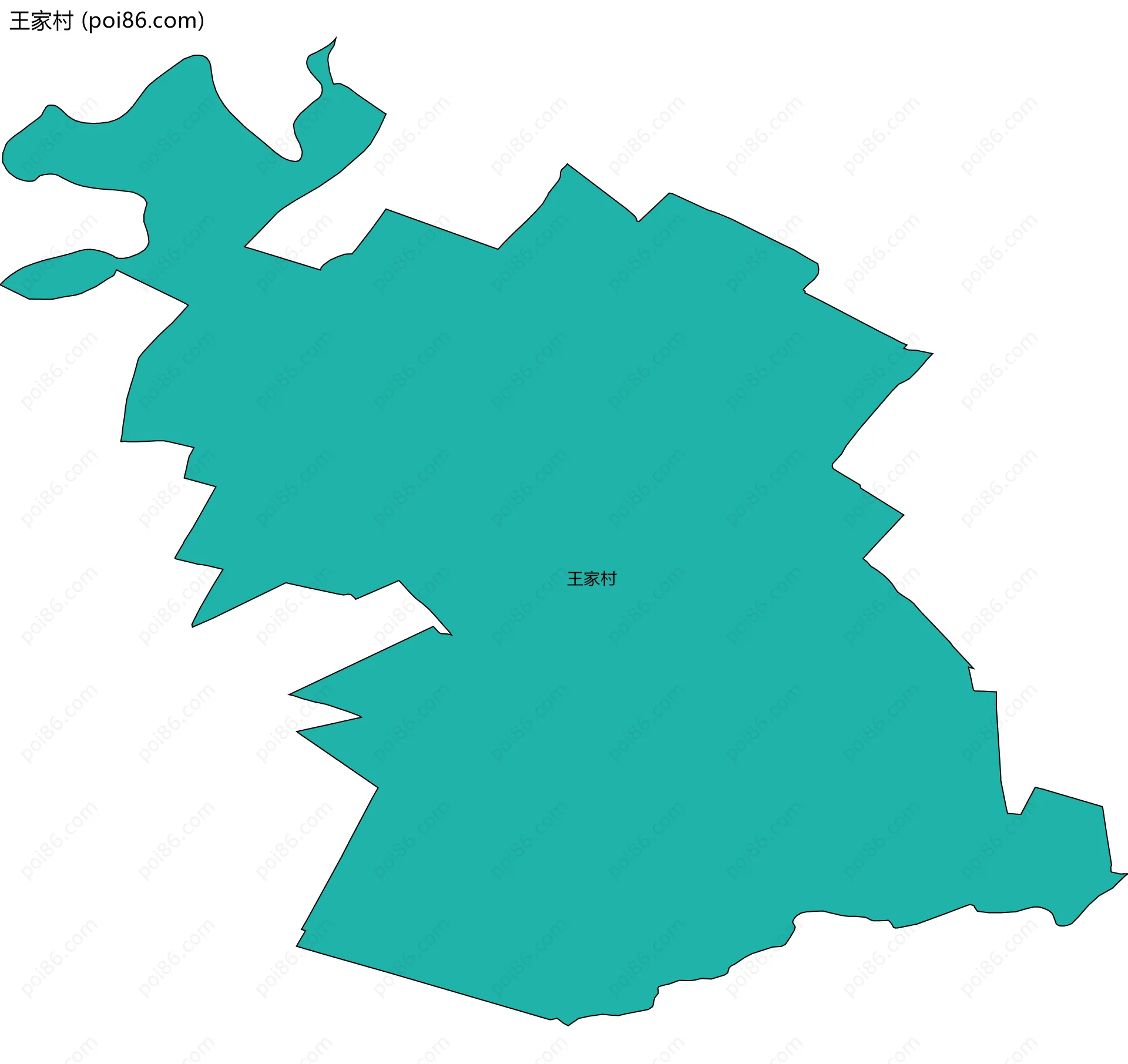 王家村边界地图