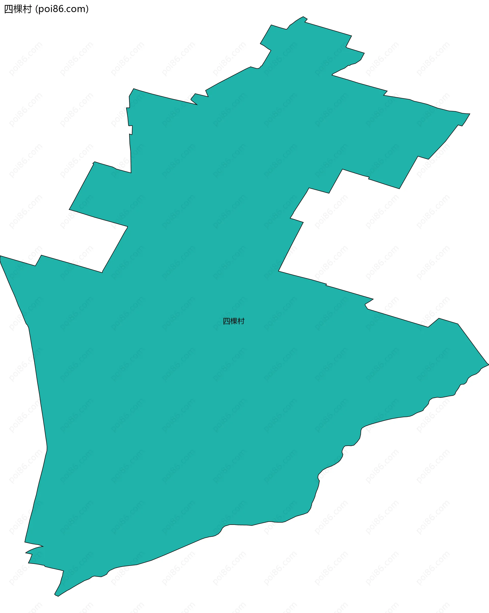 四棵村边界地图