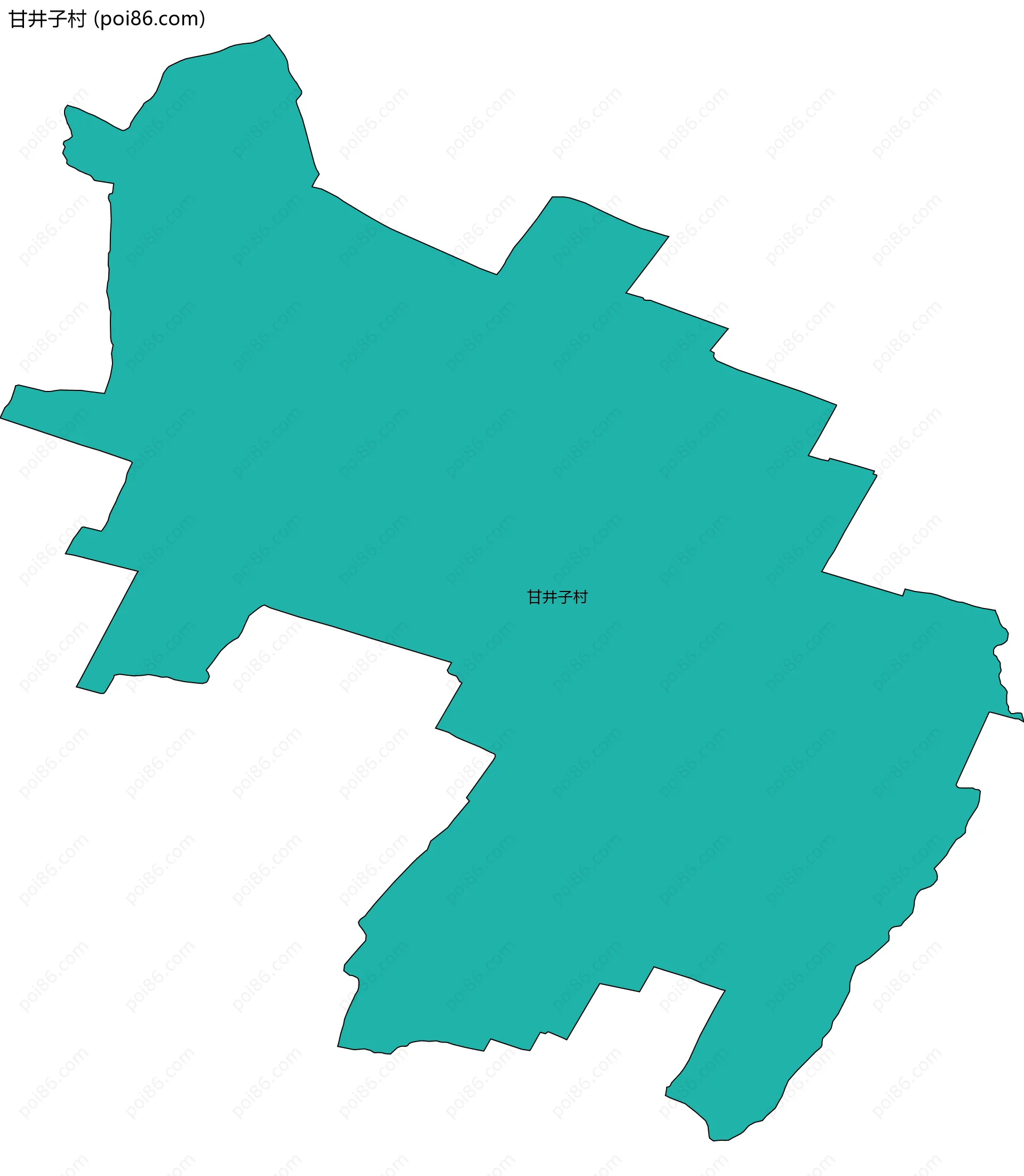 甘井子村边界地图