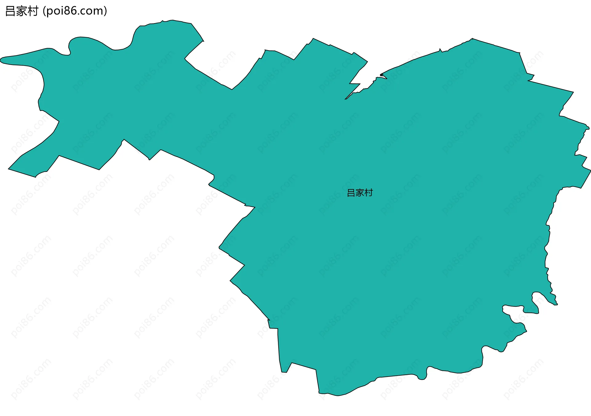吕家村边界地图