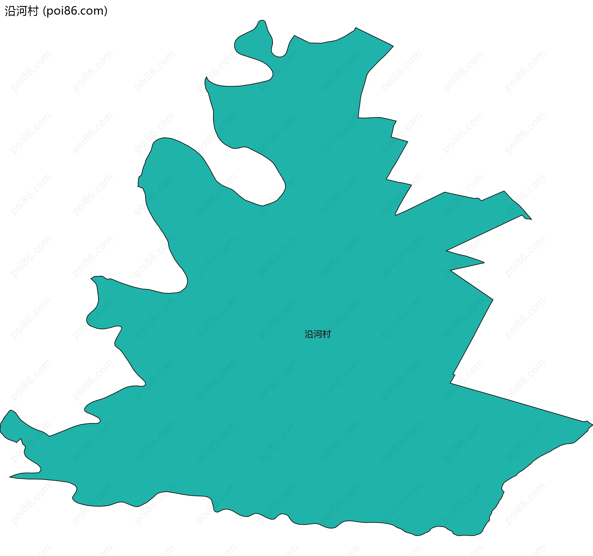 沿河村边界地图