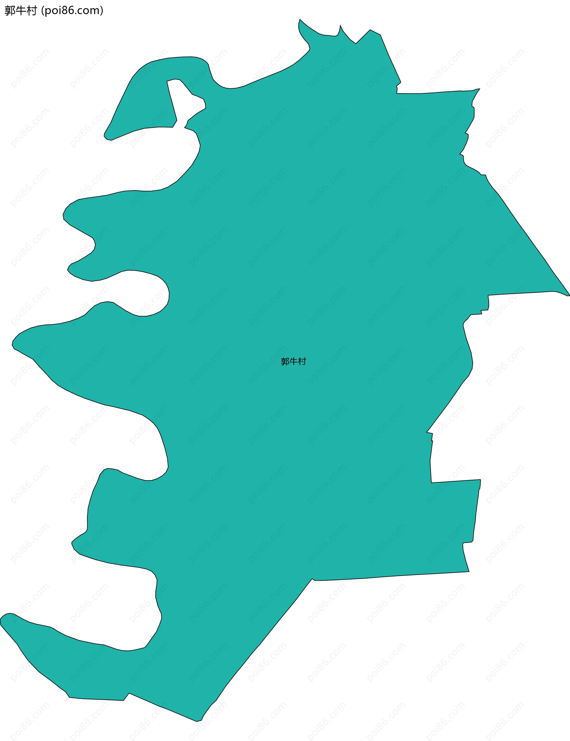 郭牛村边界地图