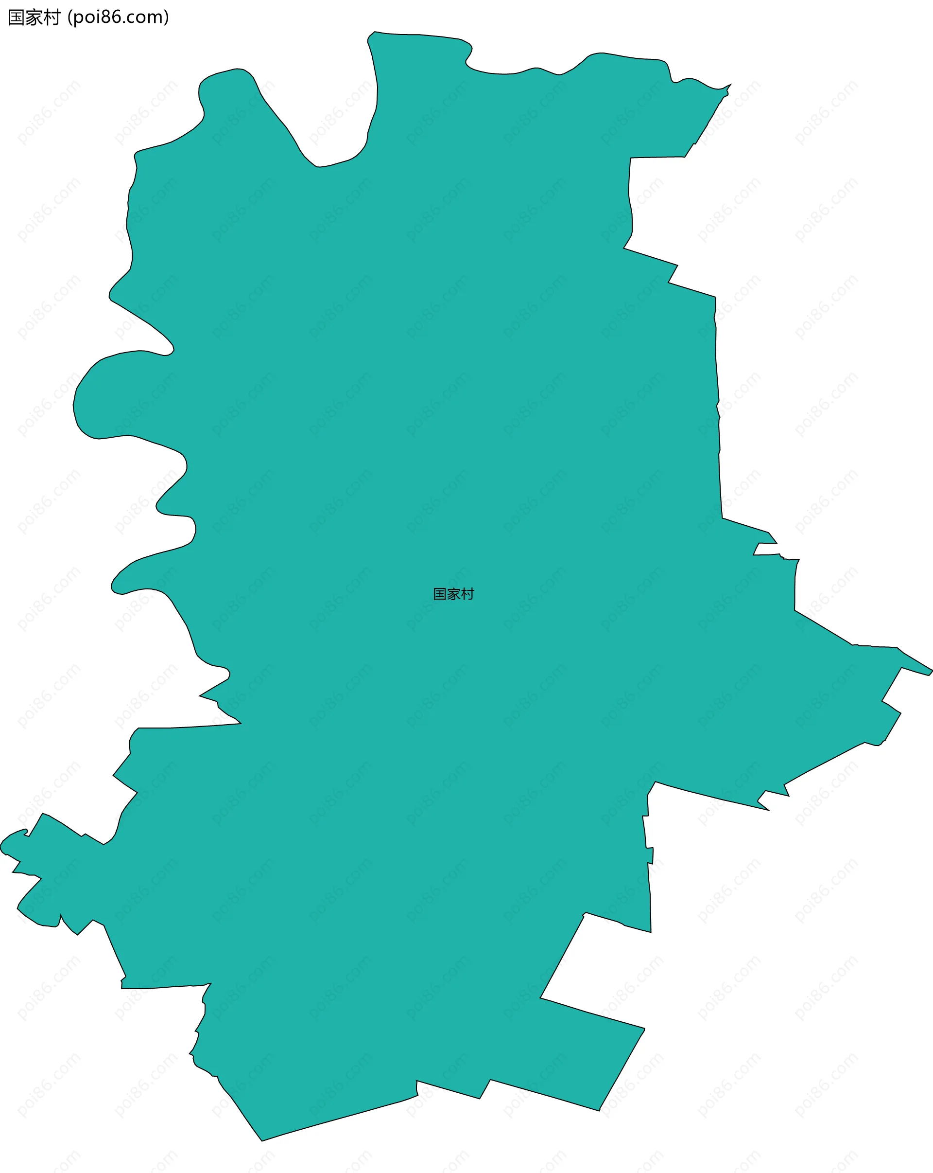 国家村边界地图