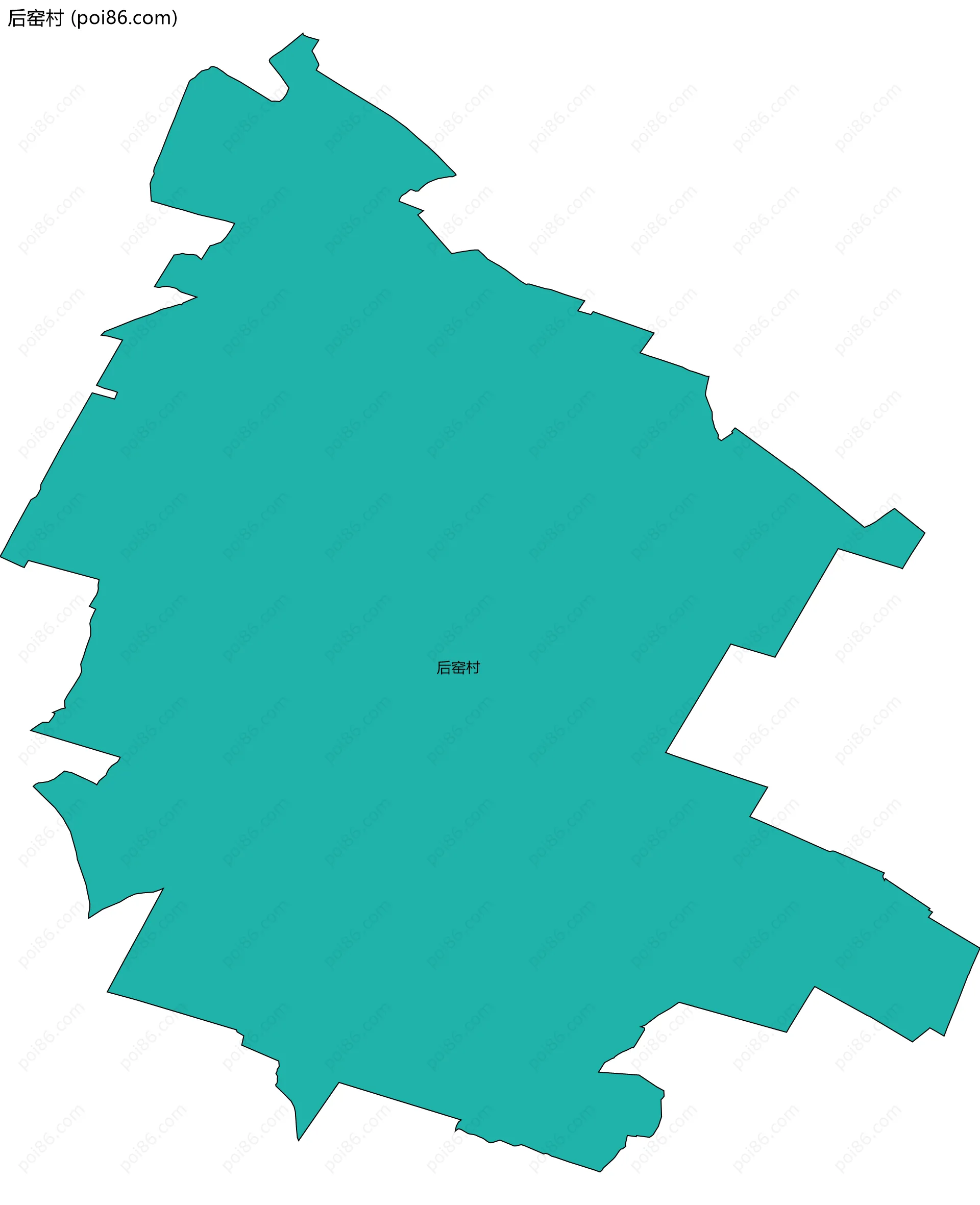 后窑村边界地图