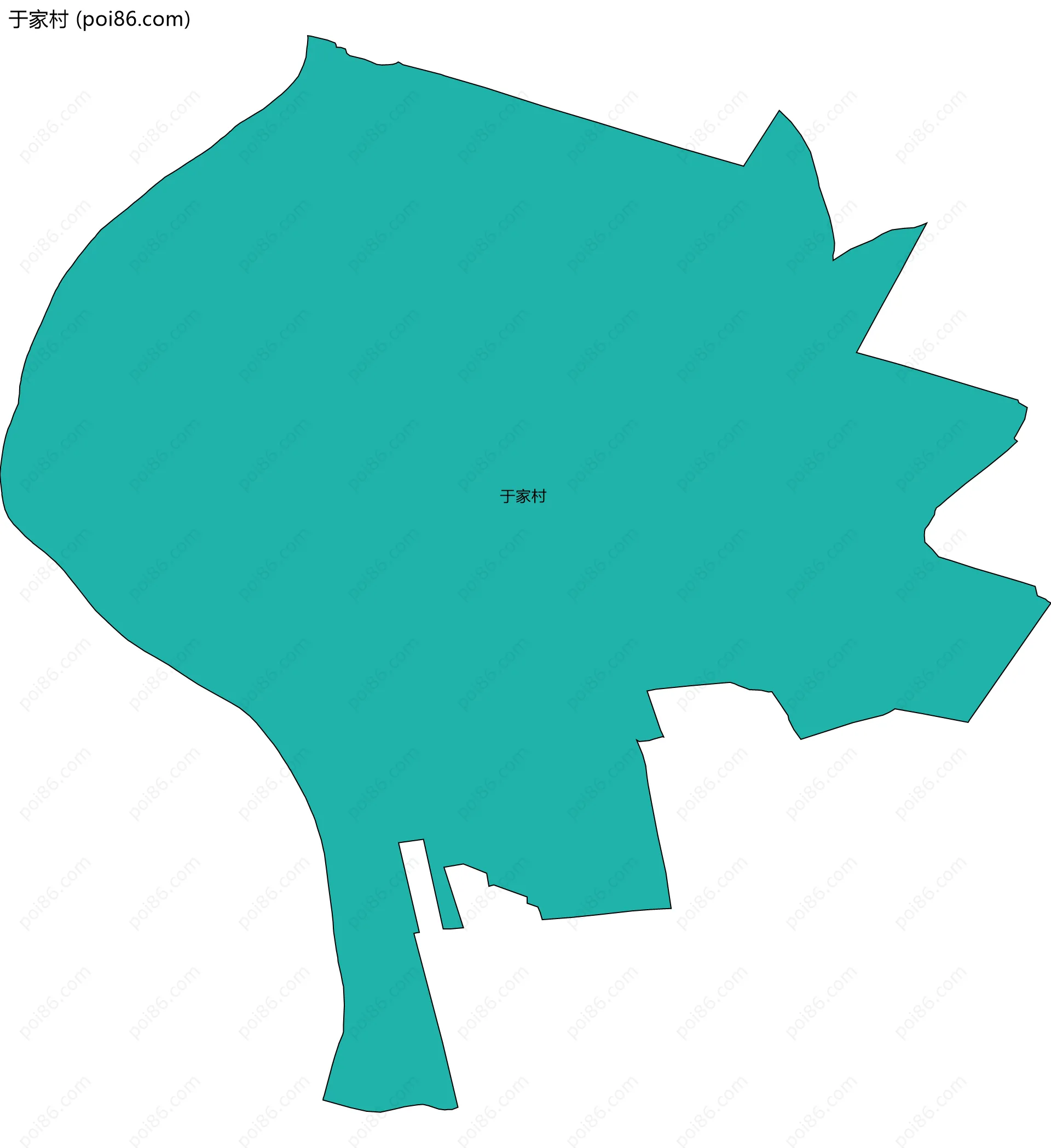 于家村边界地图