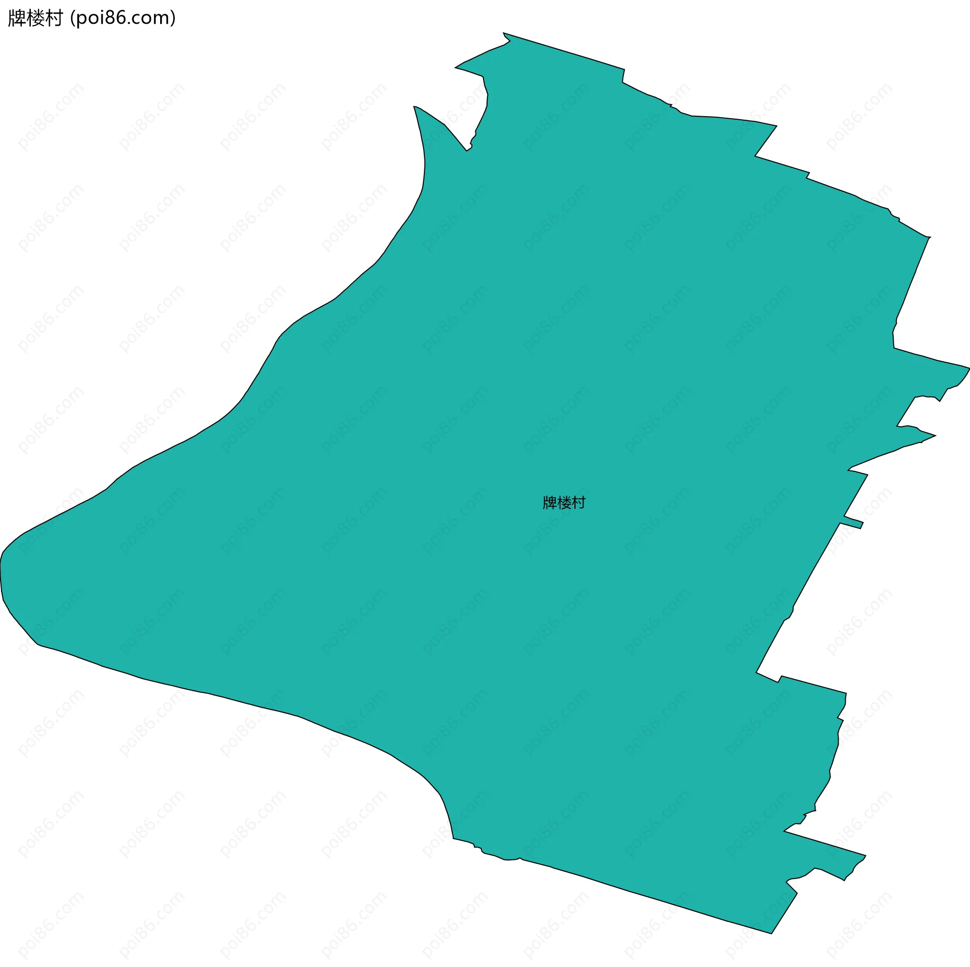 牌楼村边界地图