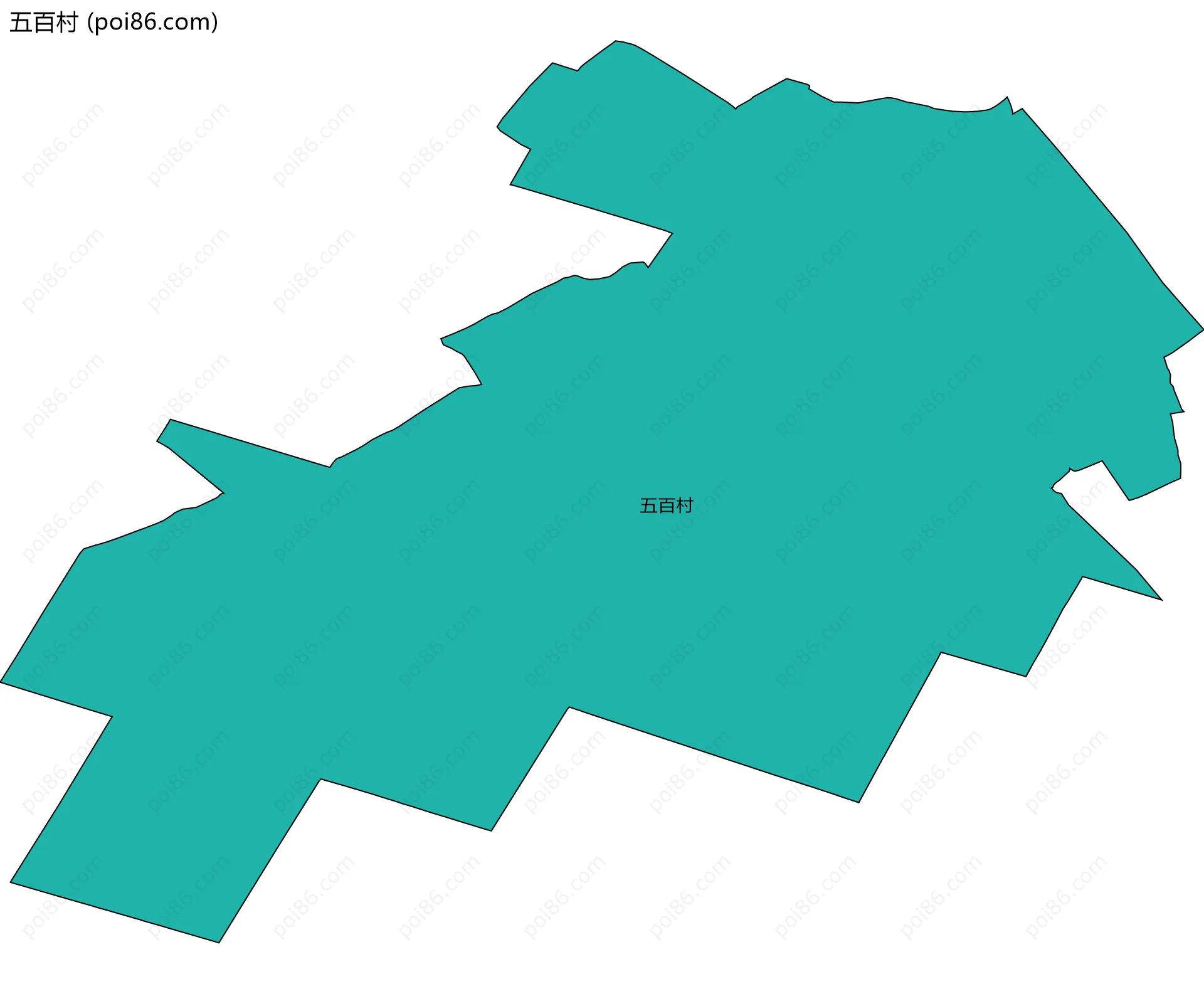 五百村边界地图