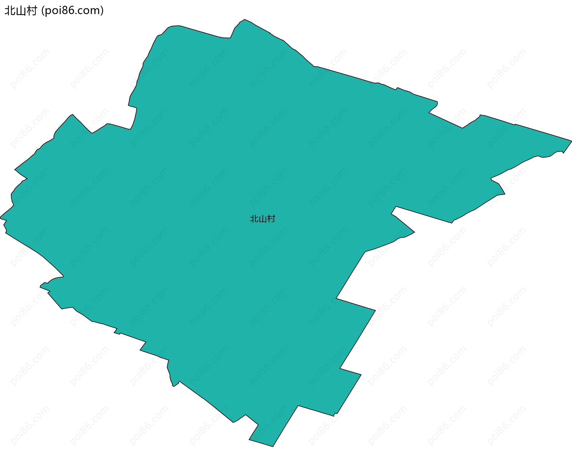 北山村边界地图