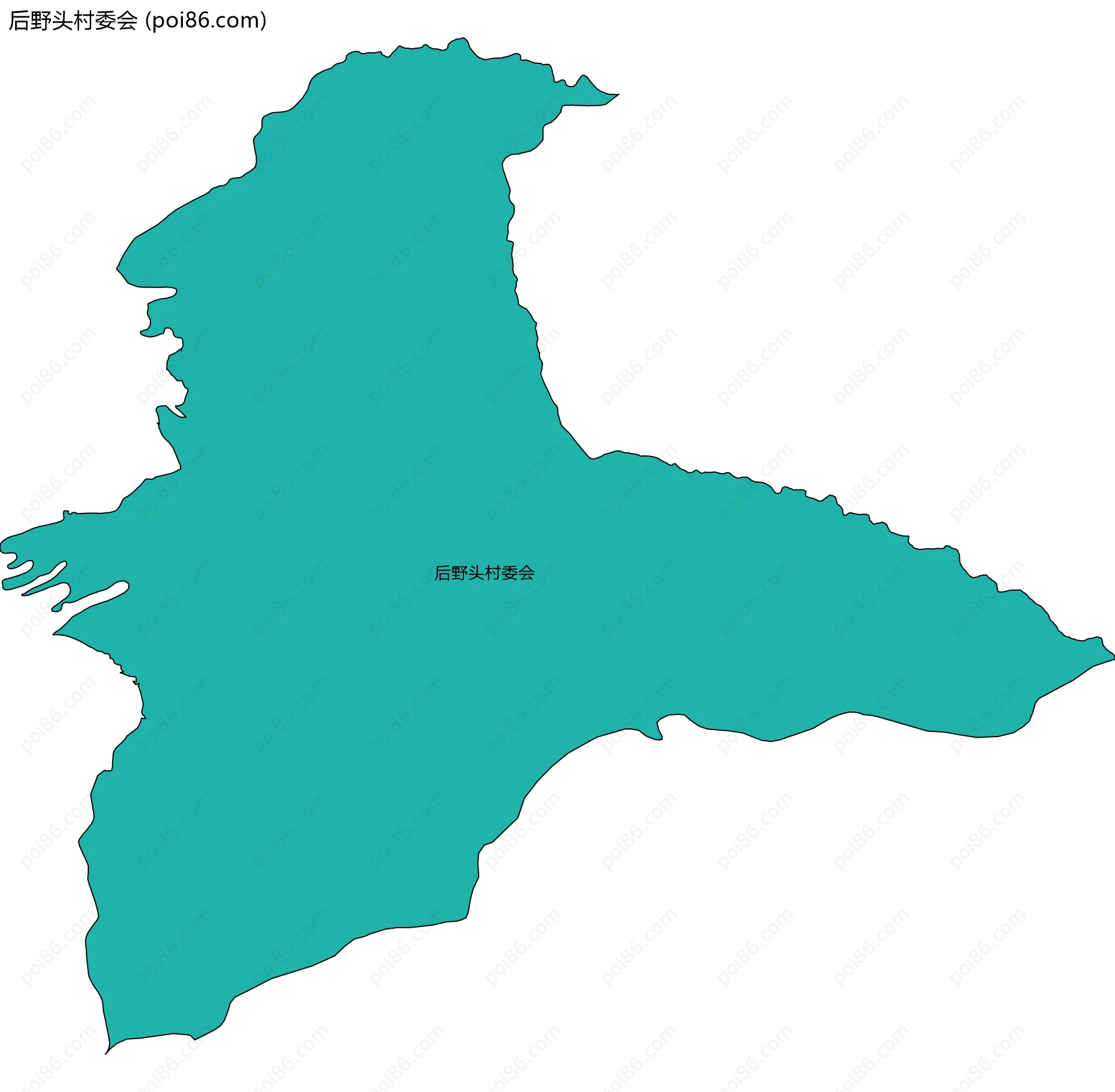 后野头村委会边界地图