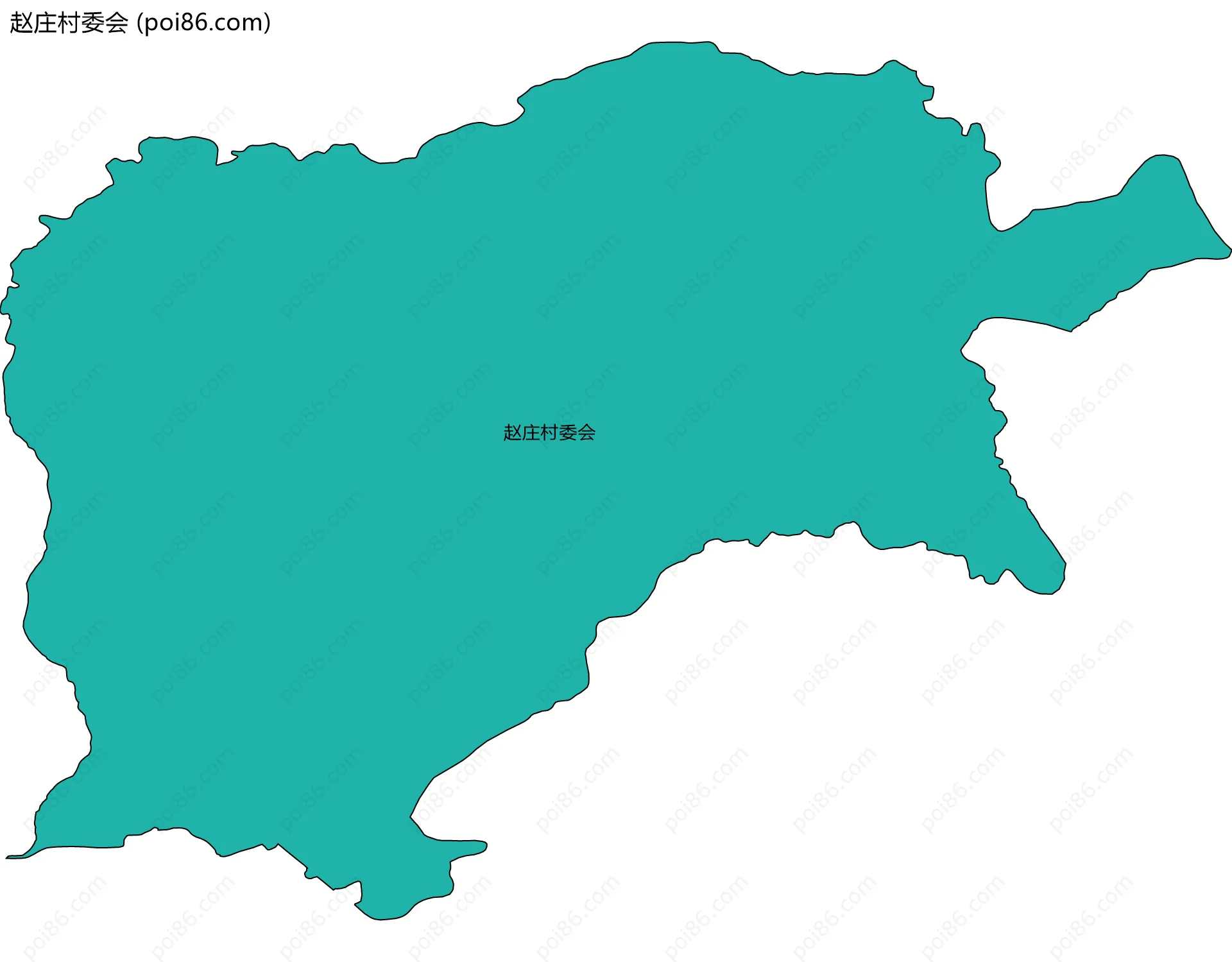 赵庄村委会边界地图