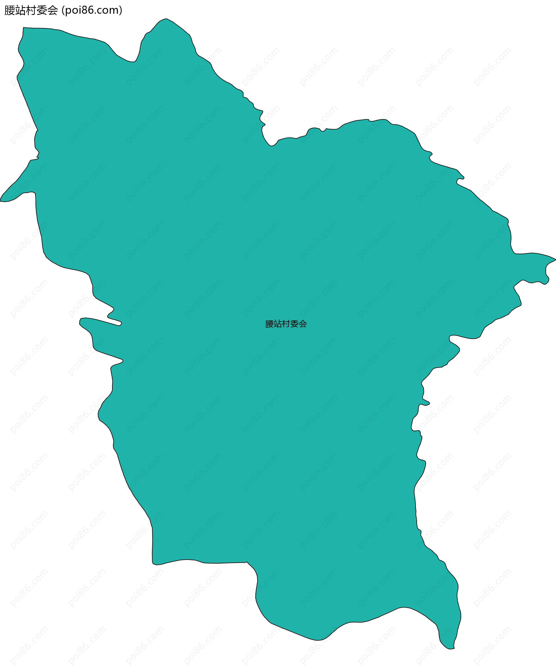 腰站村委会边界地图