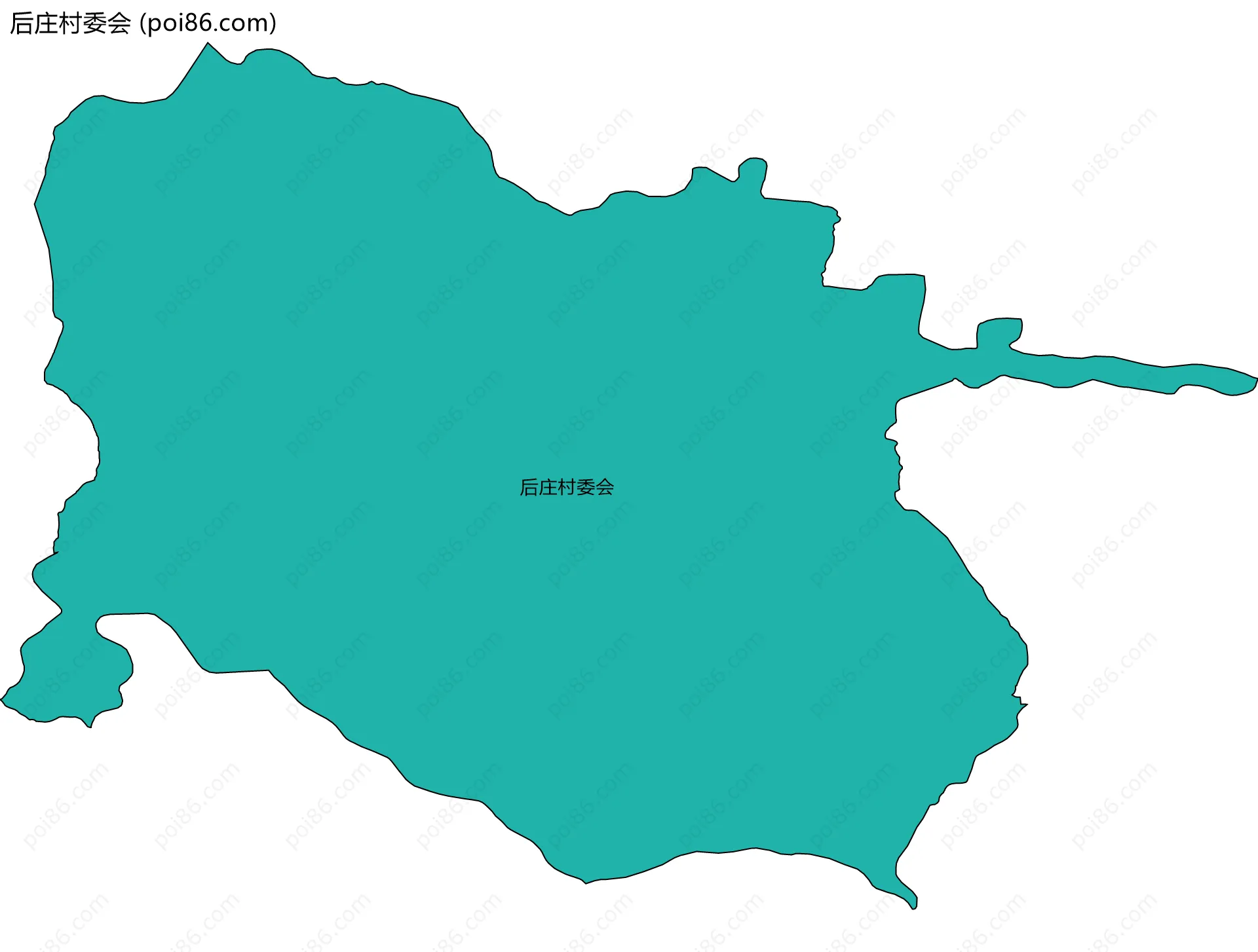 后庄村委会边界地图