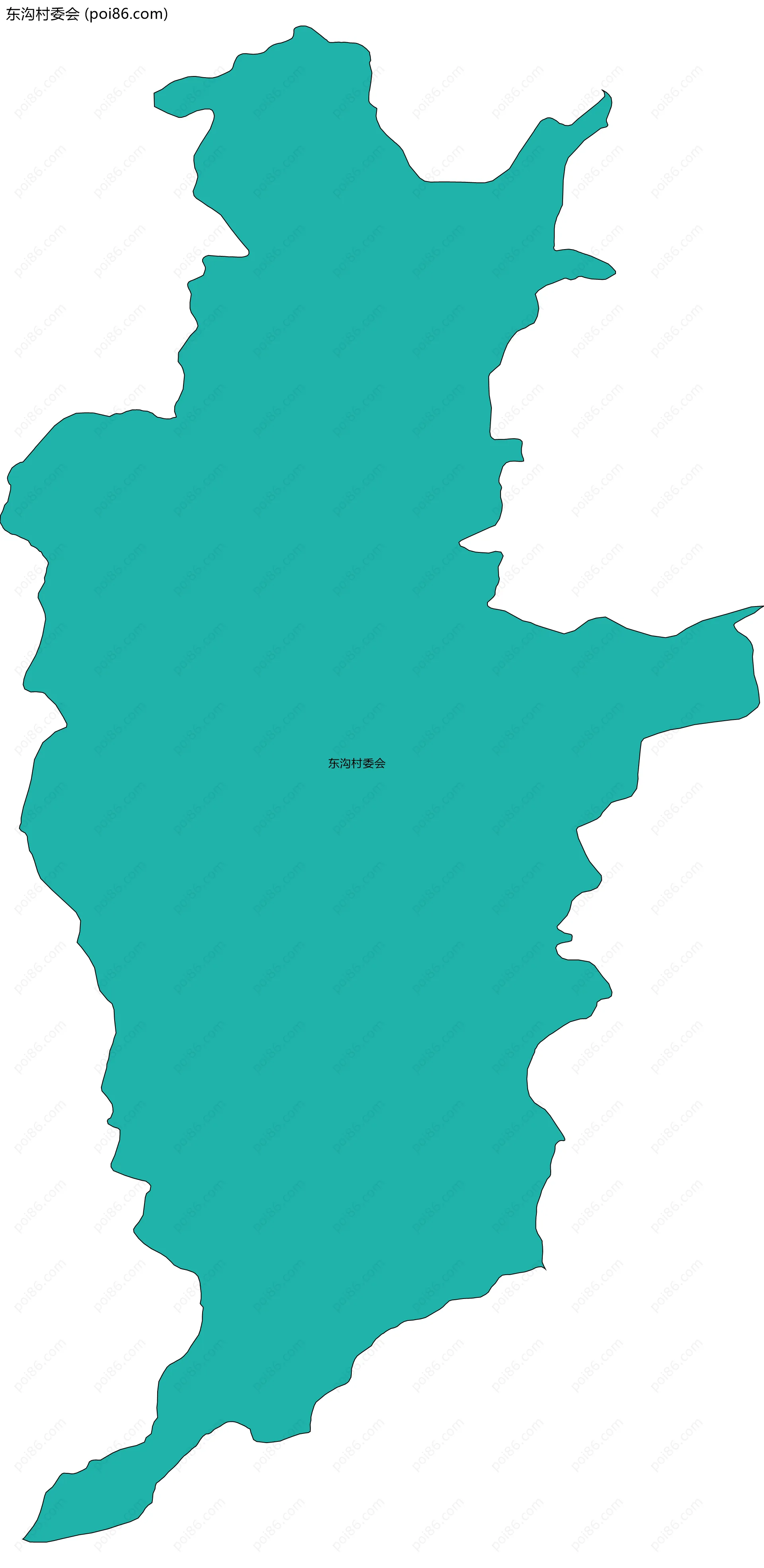 东沟村委会边界地图