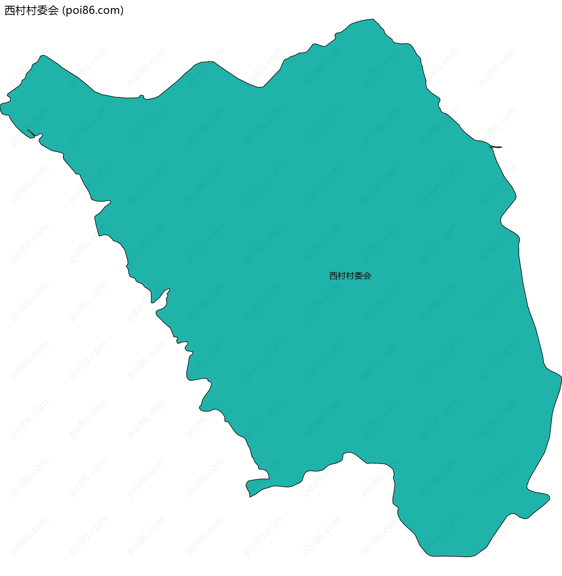 西村村委会边界地图