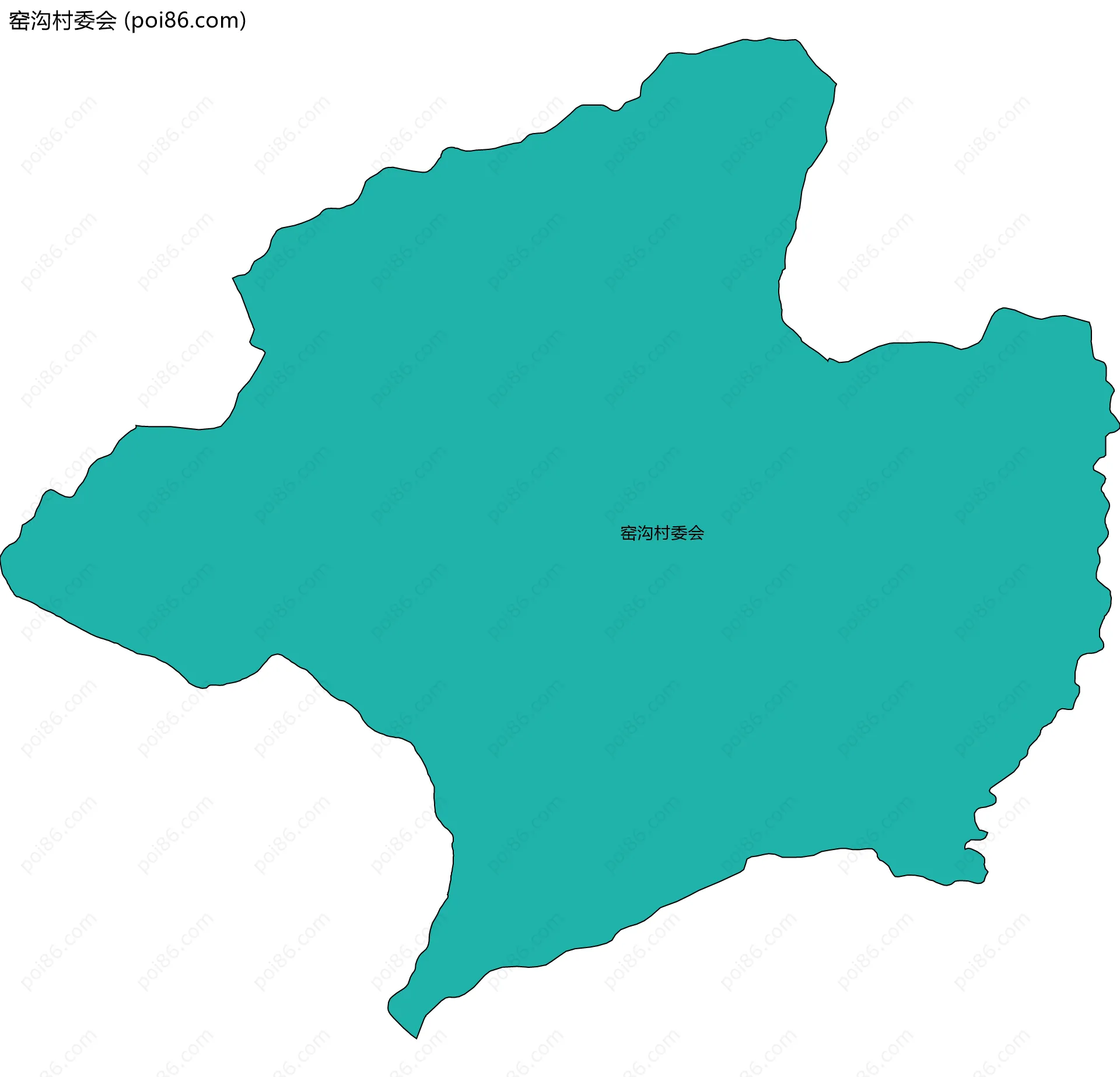 窑沟村委会边界地图