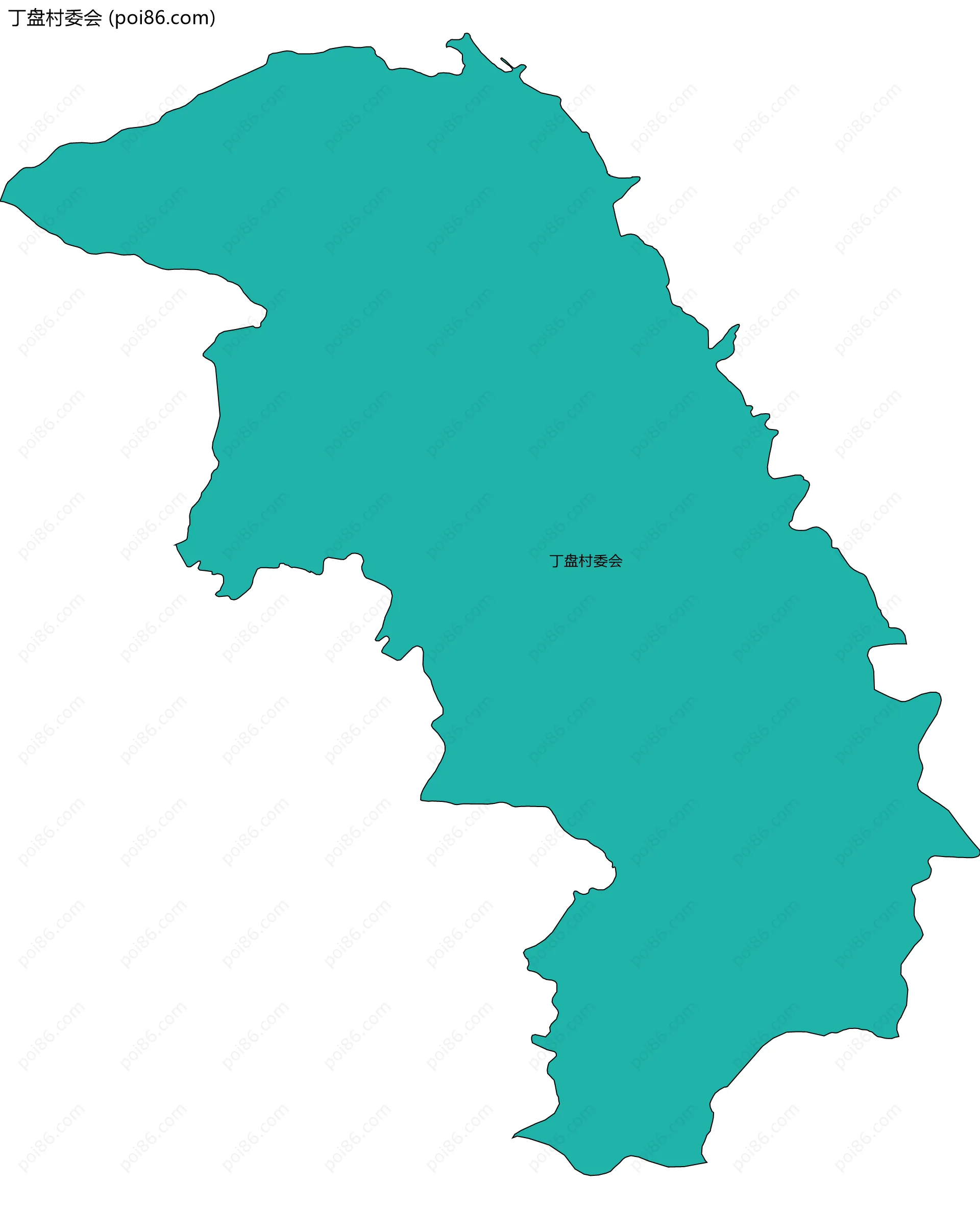 丁盘村委会边界地图