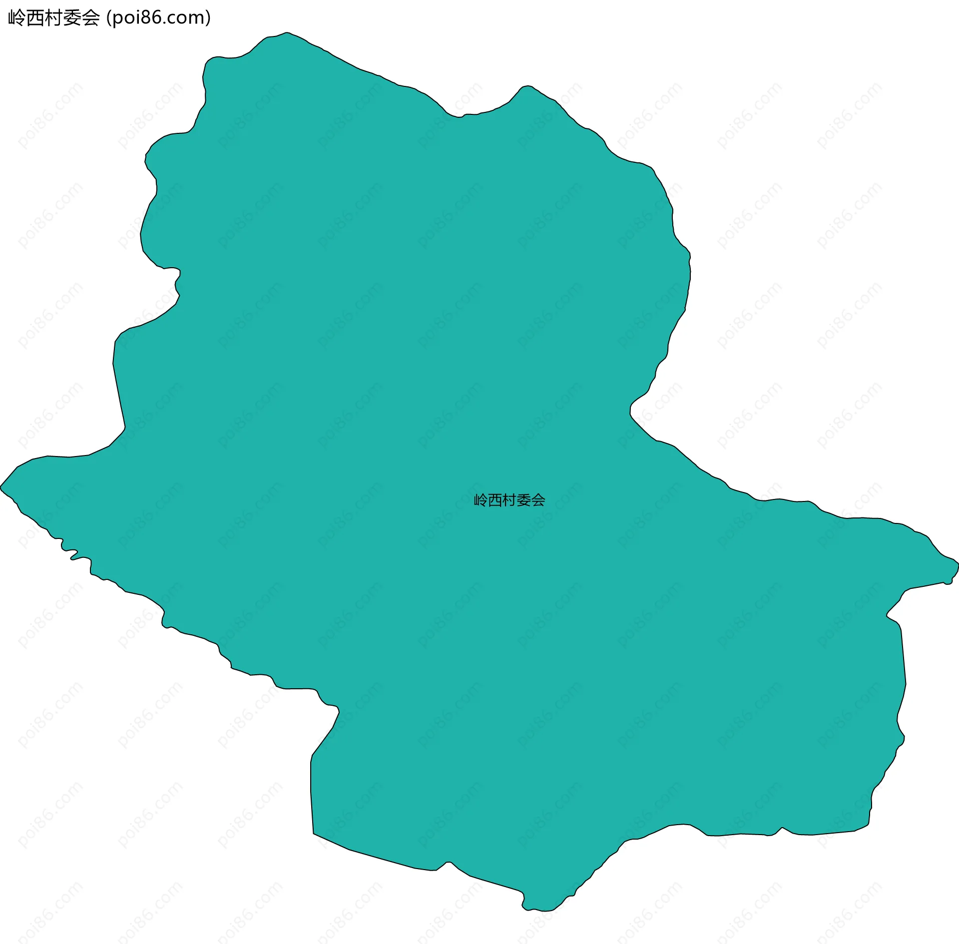 岭西村委会边界地图