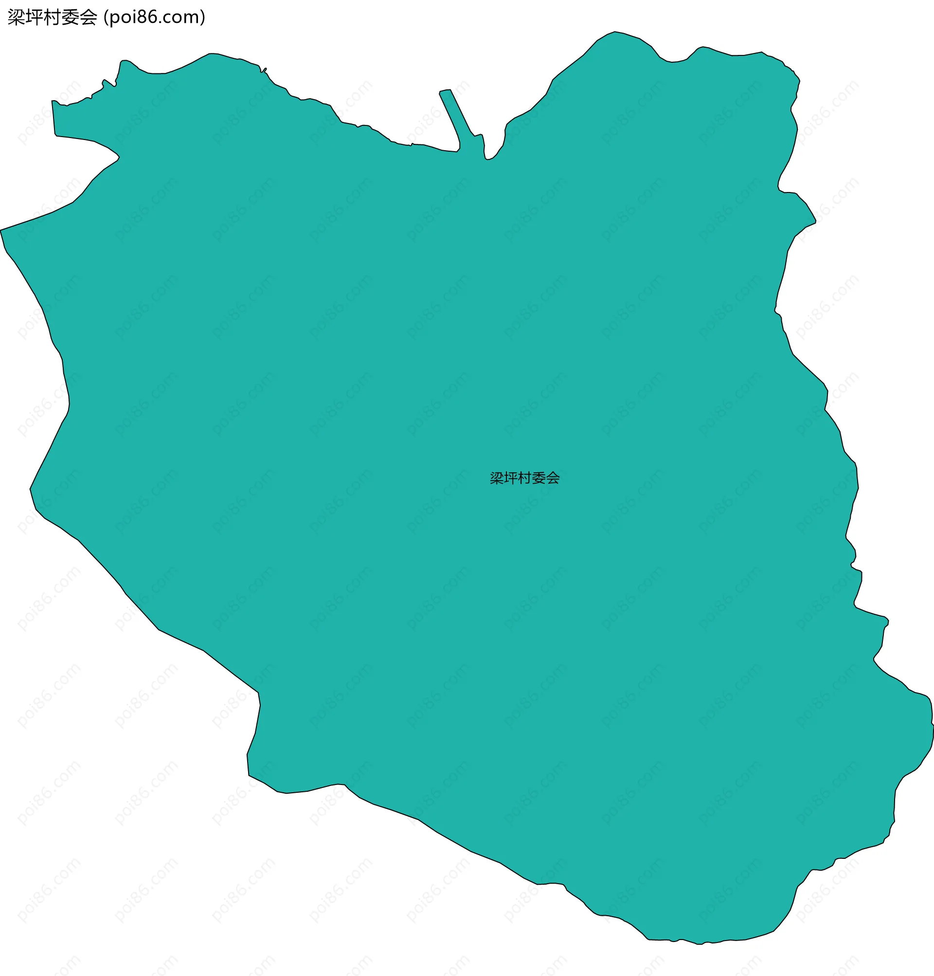 梁坪村委会边界地图