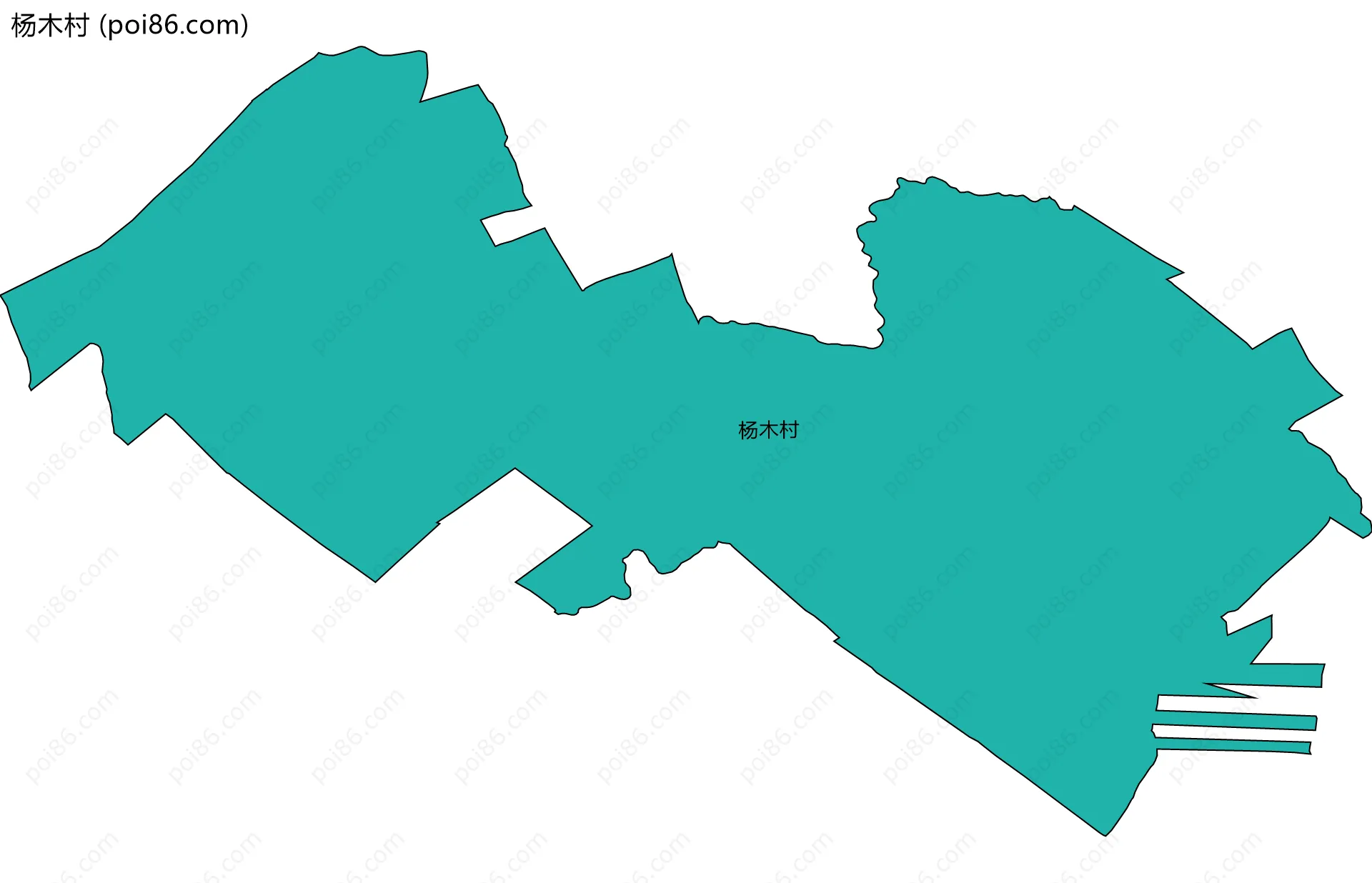 杨木村边界地图