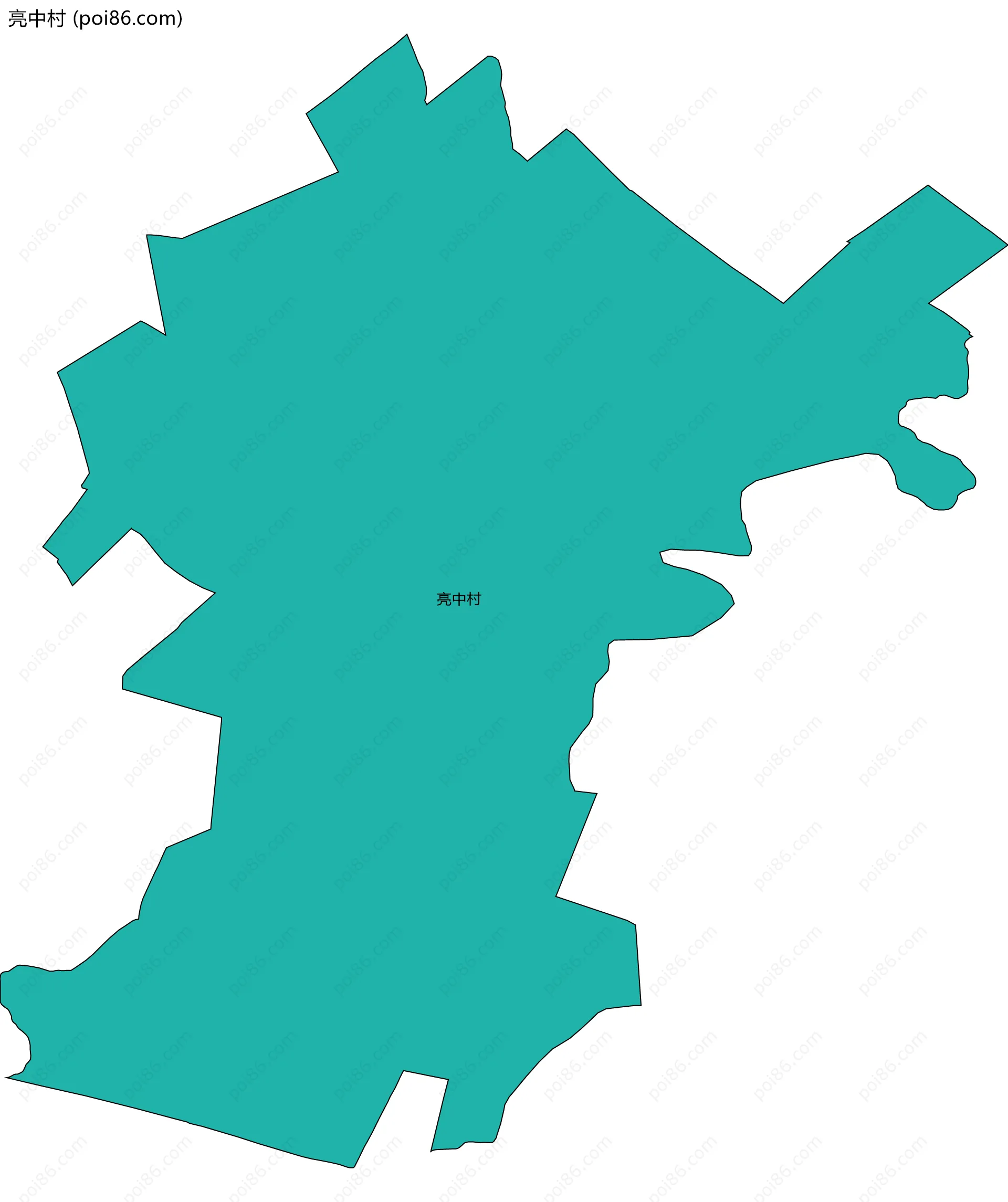 亮中村边界地图