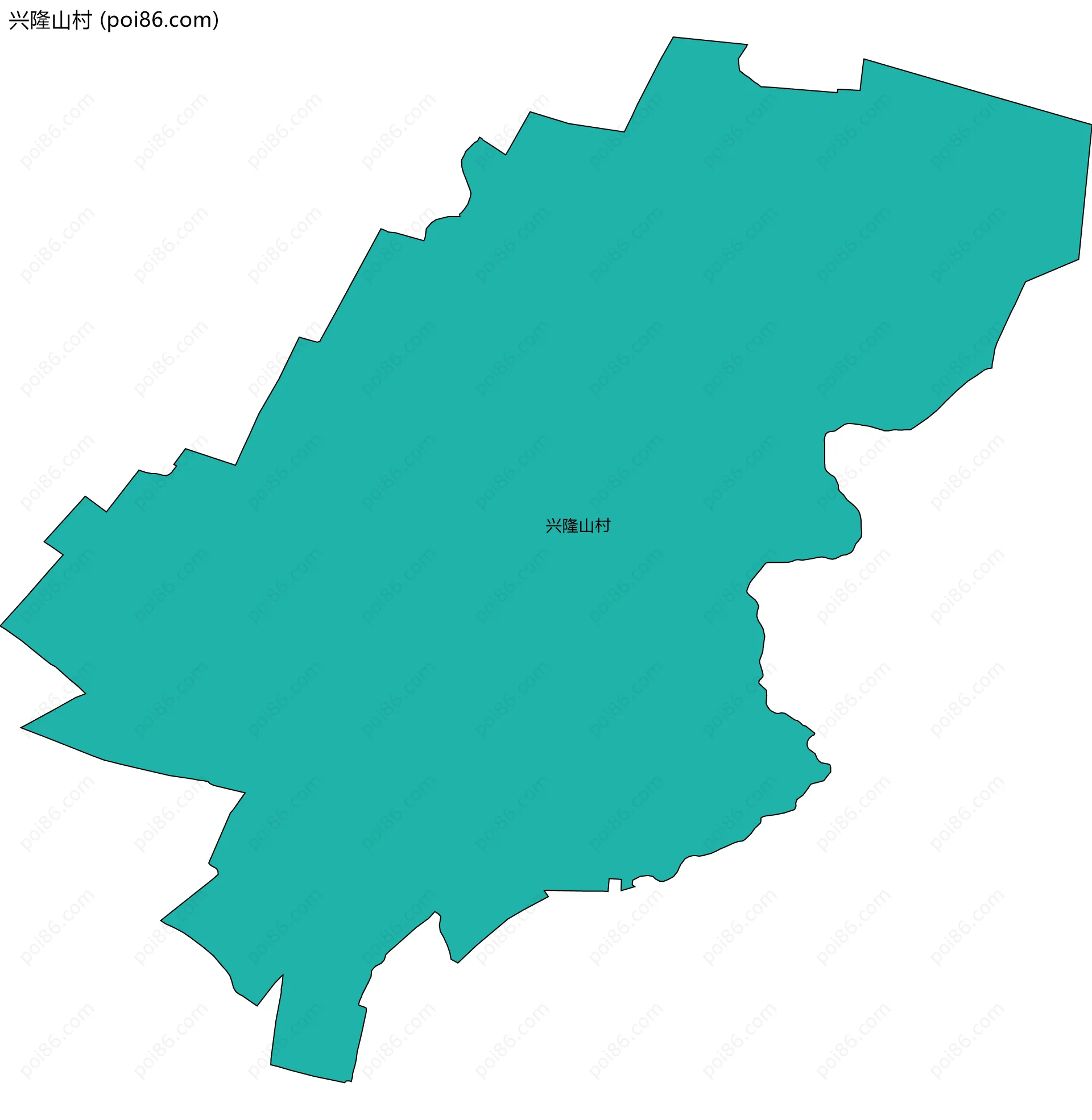 兴隆山村边界地图