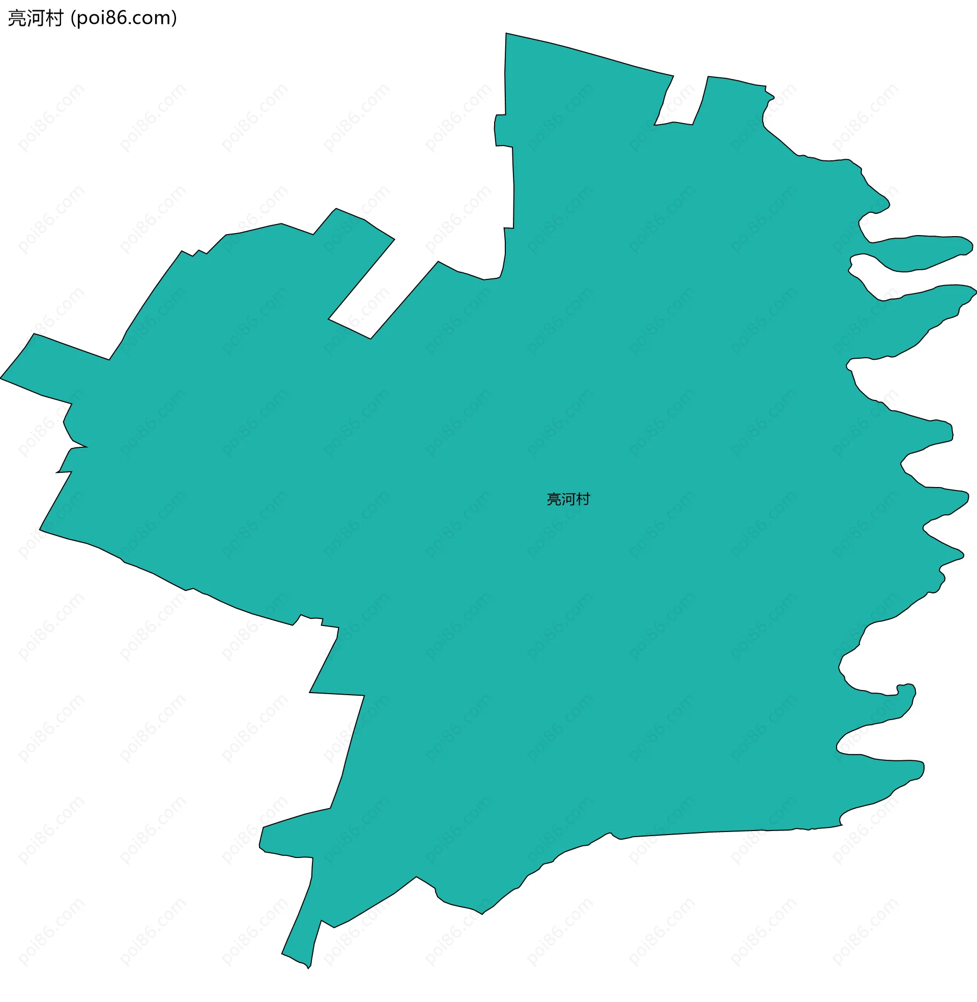 亮河村边界地图