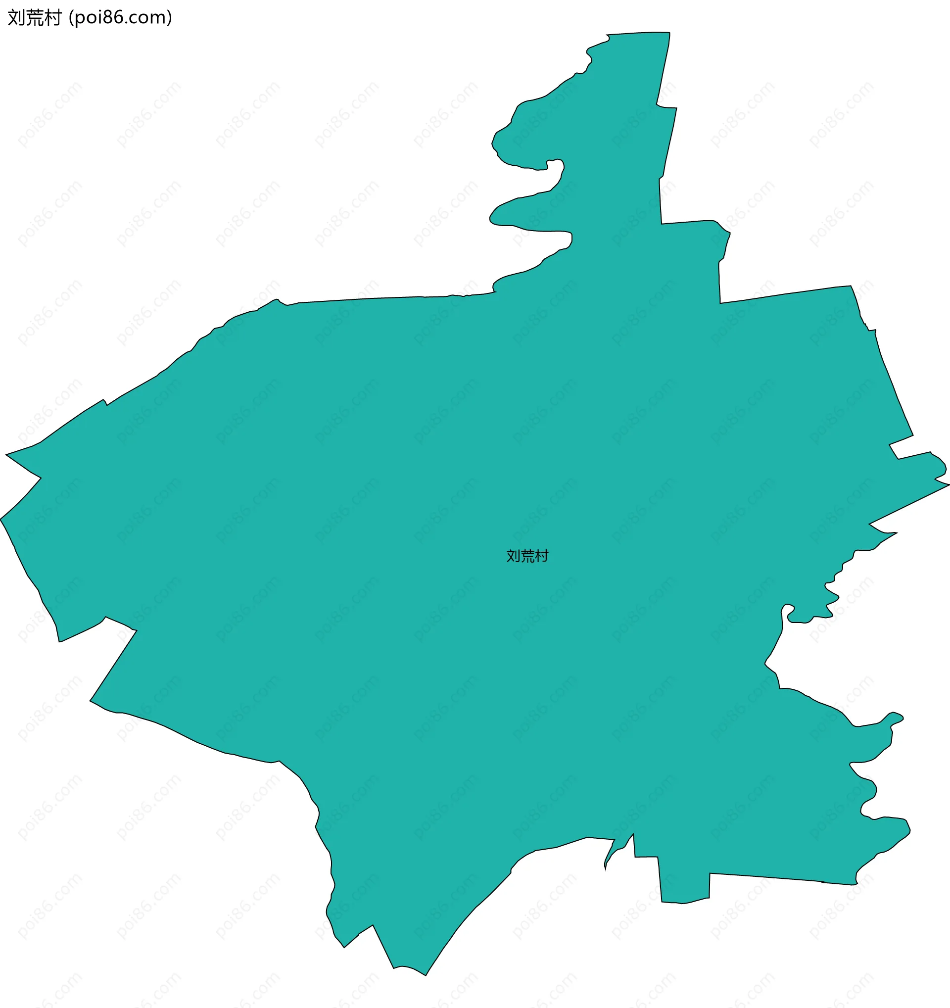 刘荒村边界地图