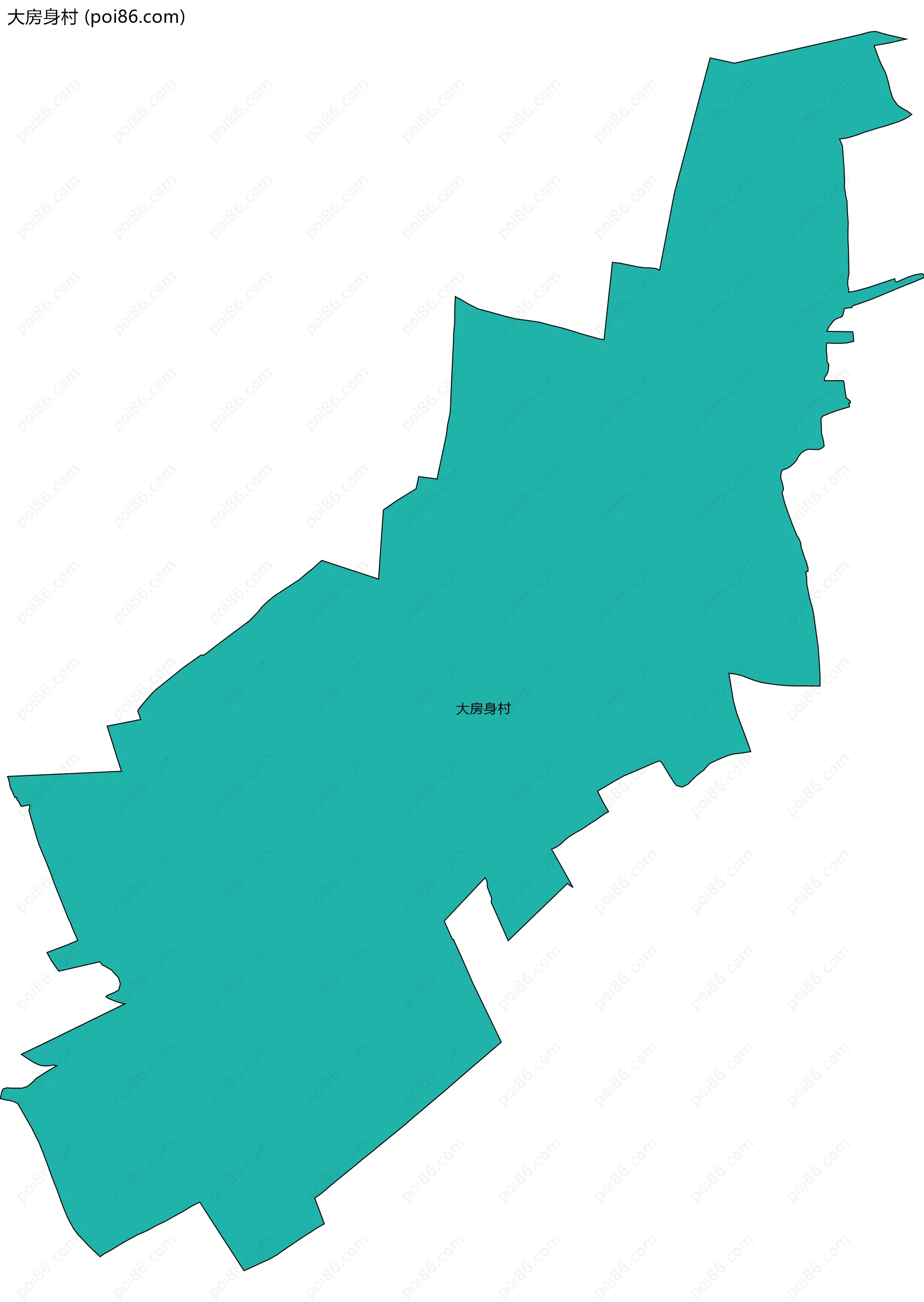 大房身村边界地图