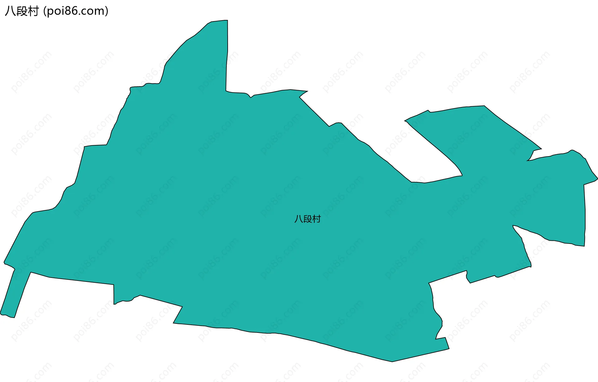 八段村边界地图