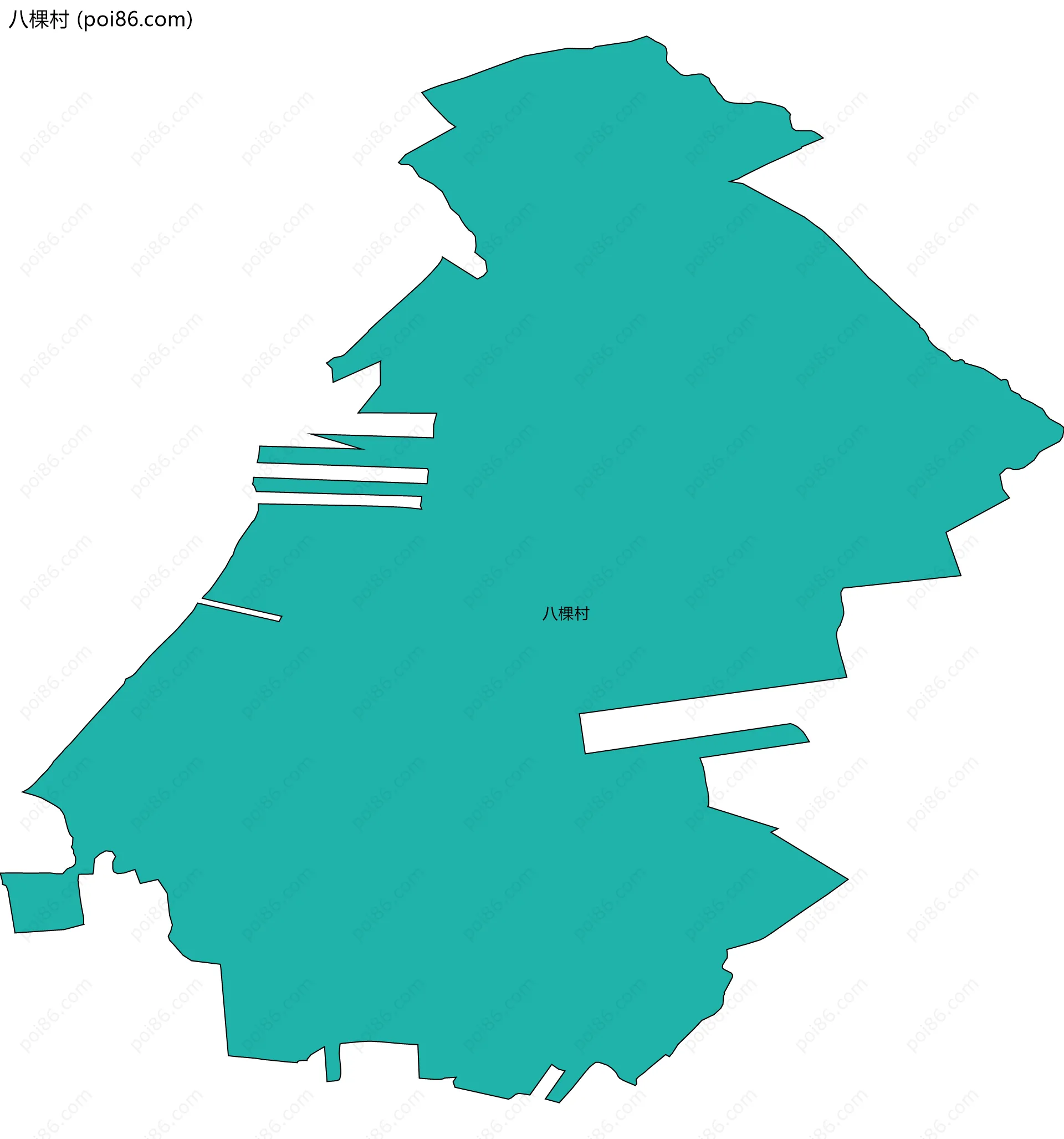 八棵村边界地图