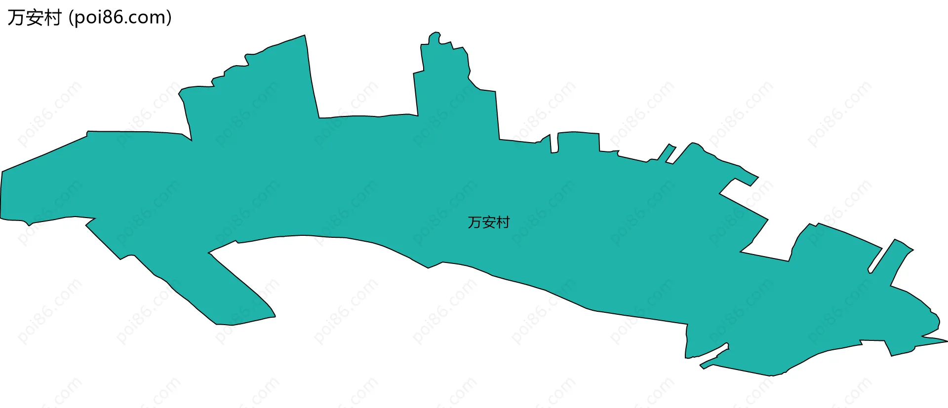 万安村边界地图