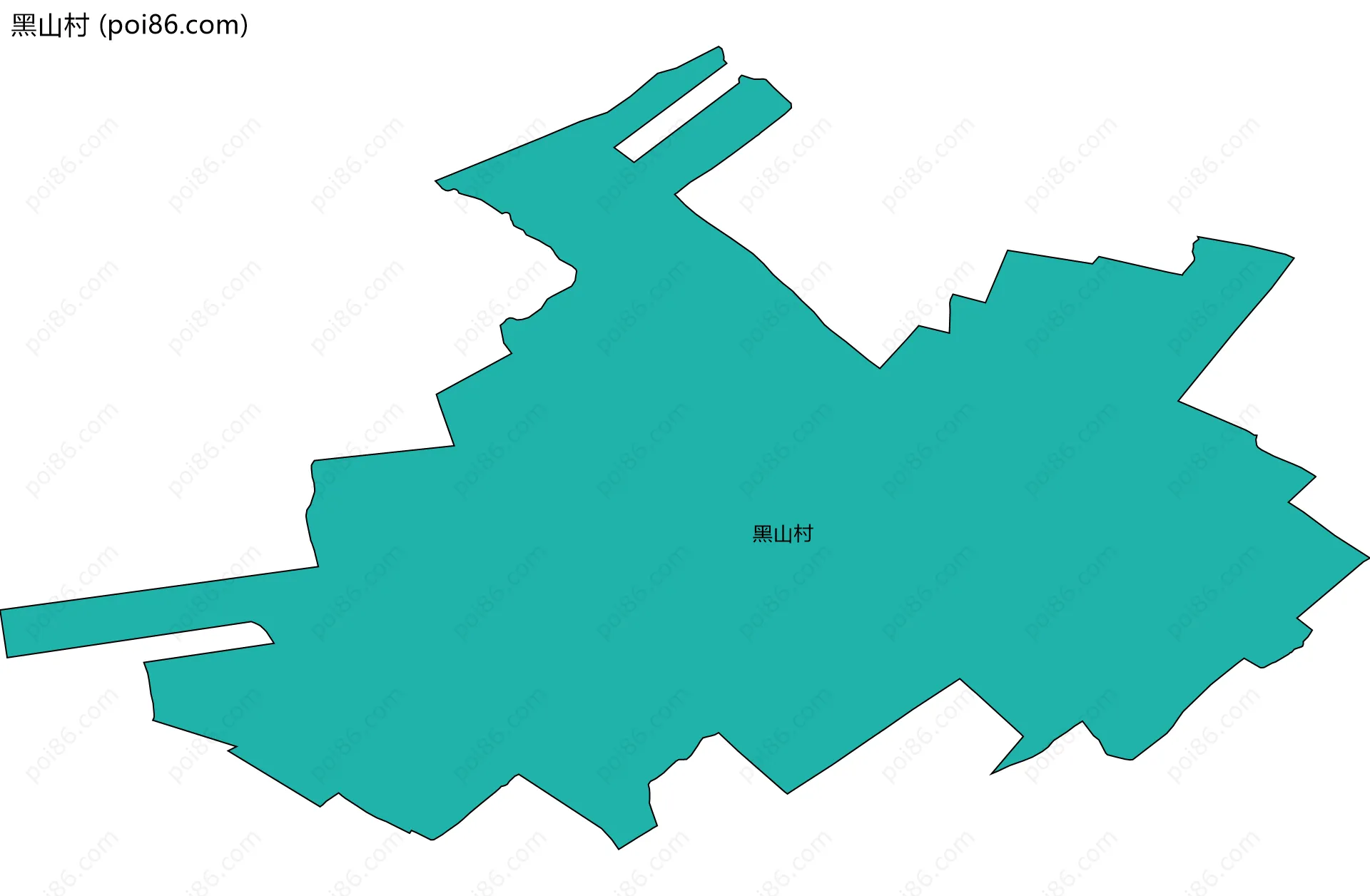 黑山村边界地图