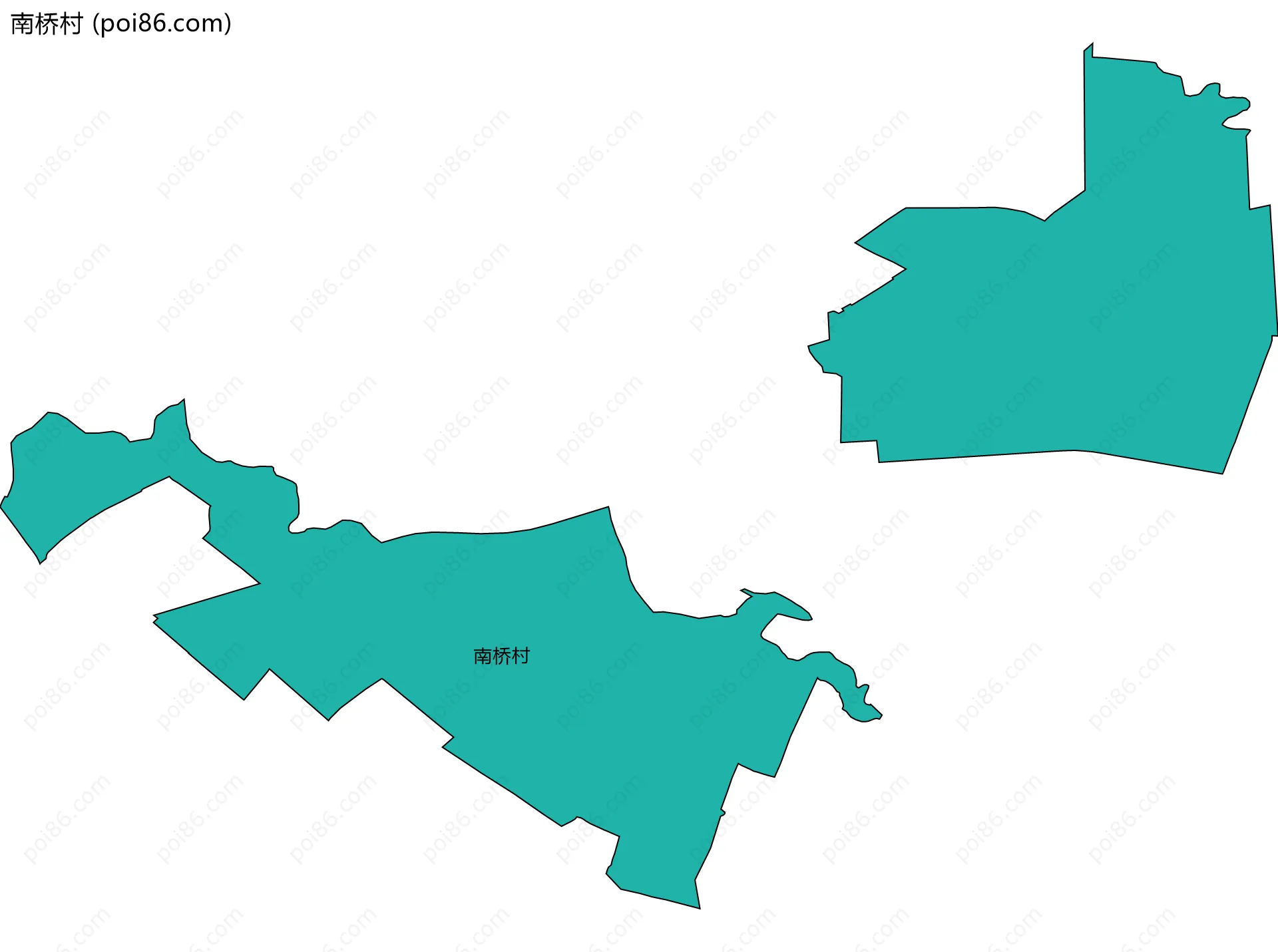 南桥村边界地图