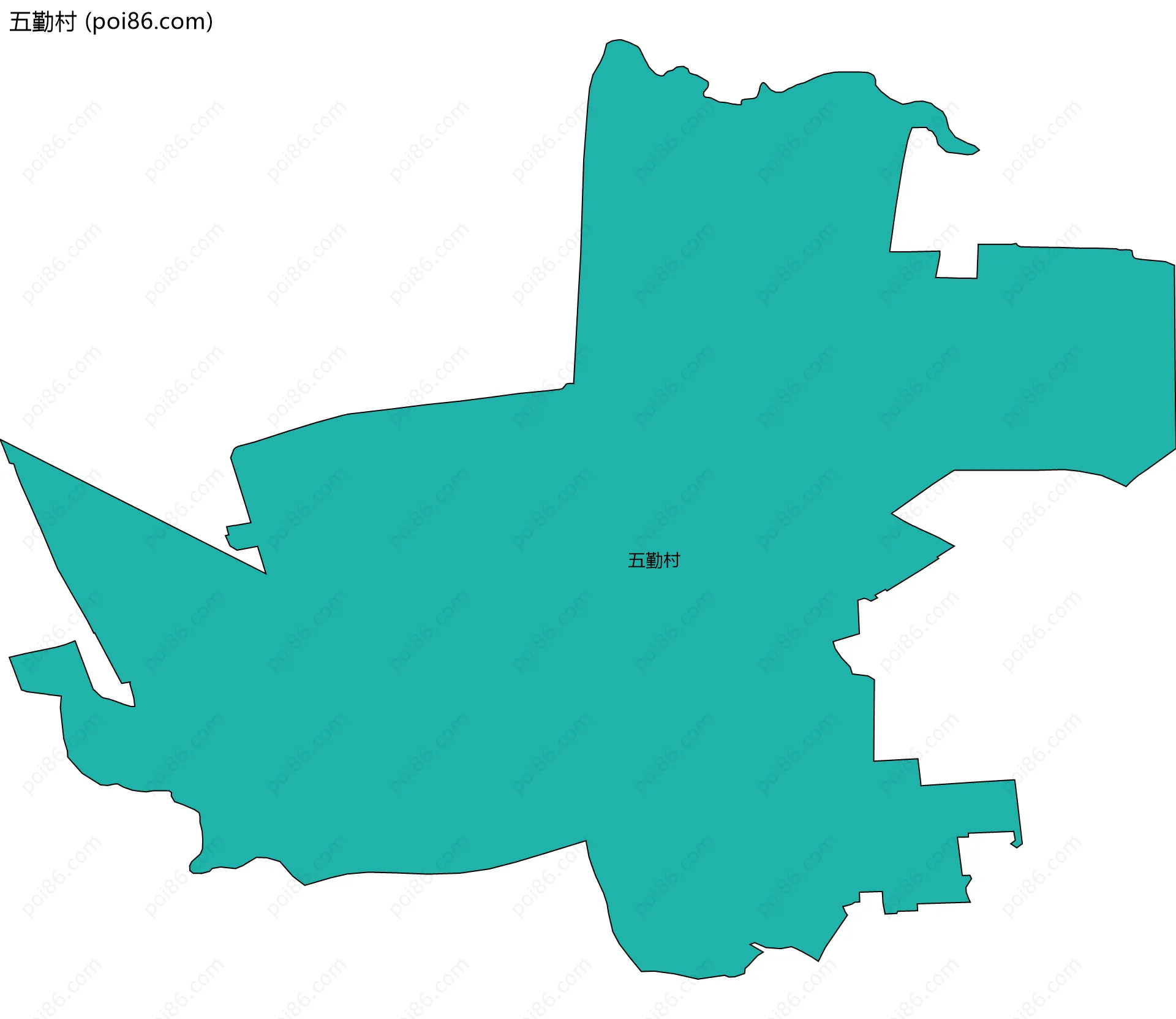 五勤村边界地图