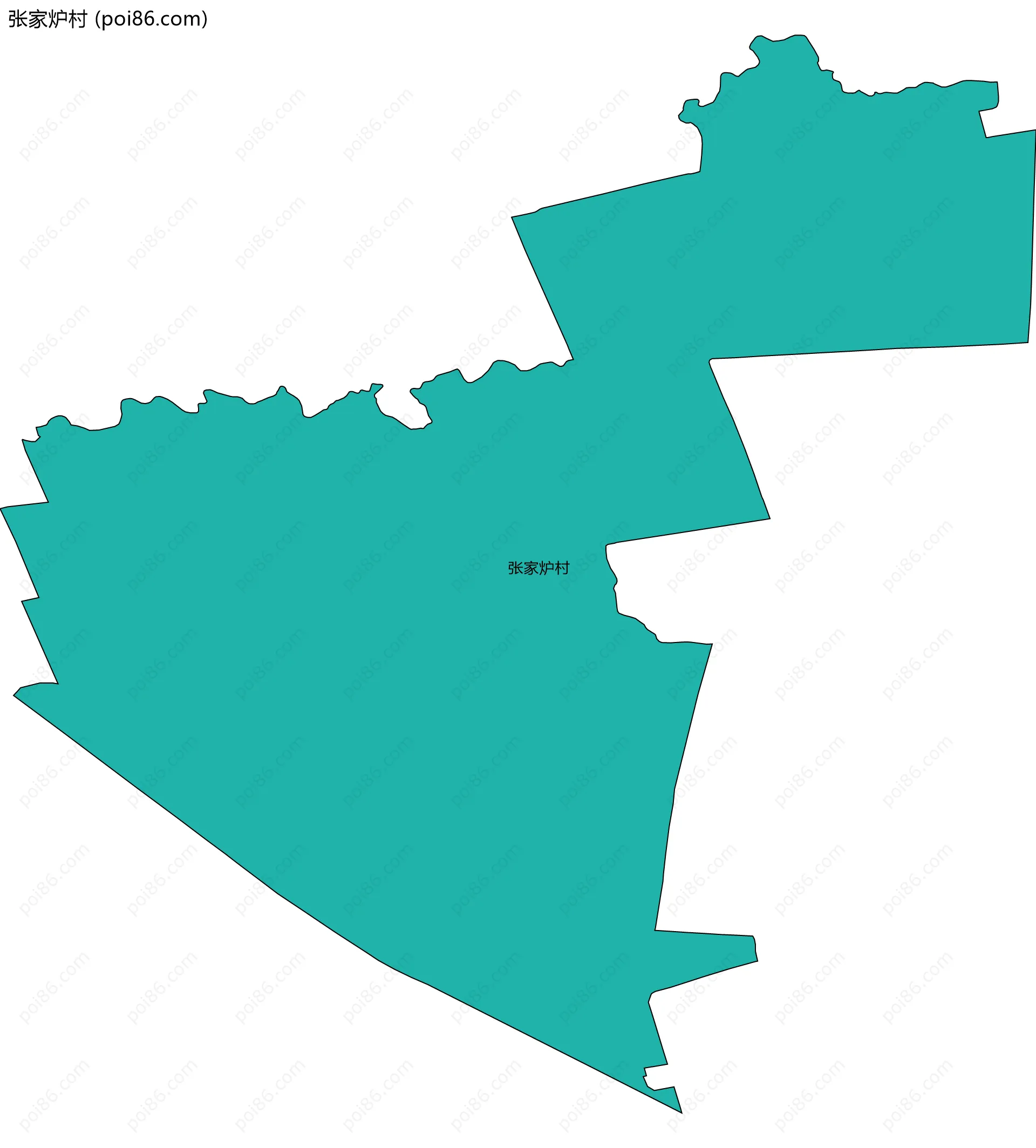 张家炉村边界地图