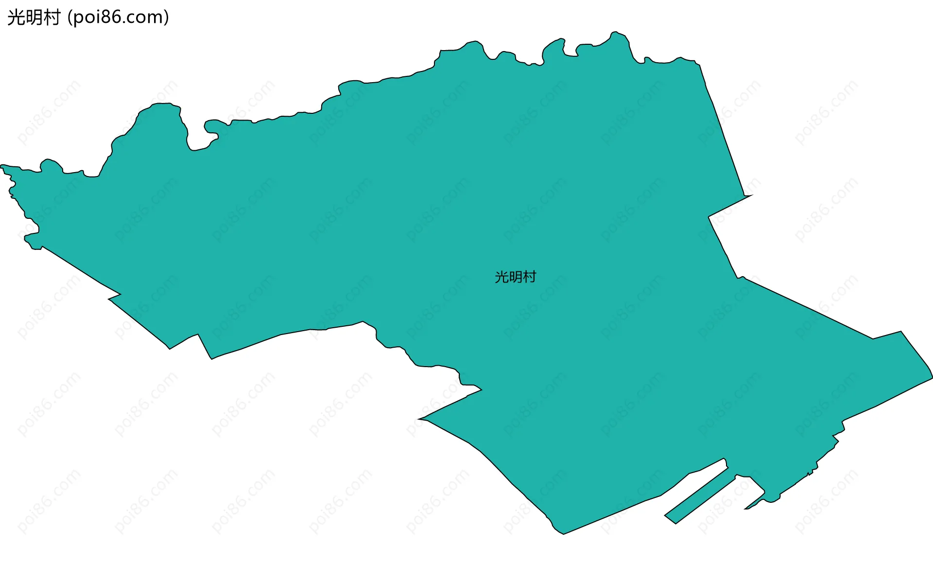 光明村边界地图