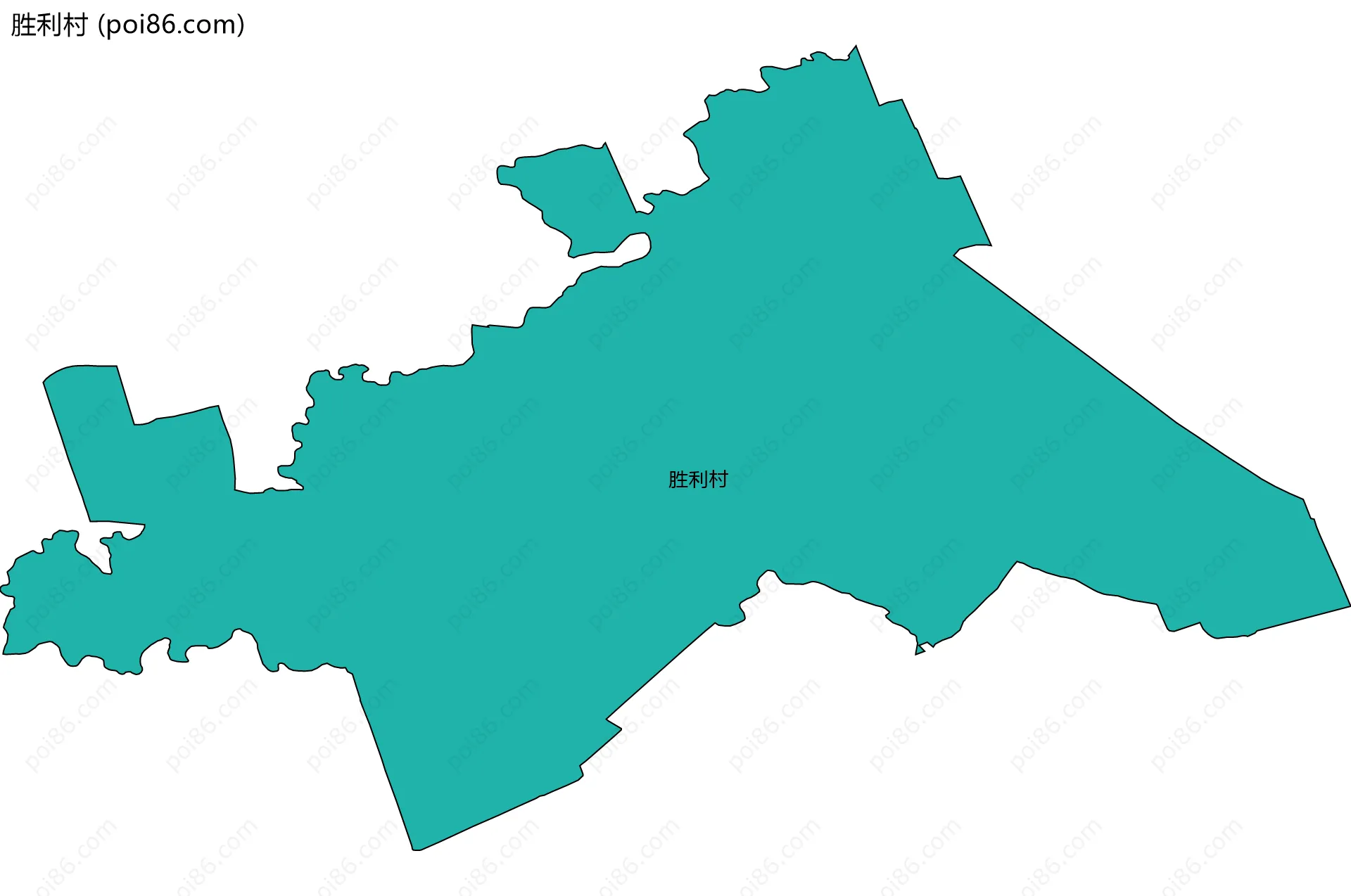 胜利村边界地图