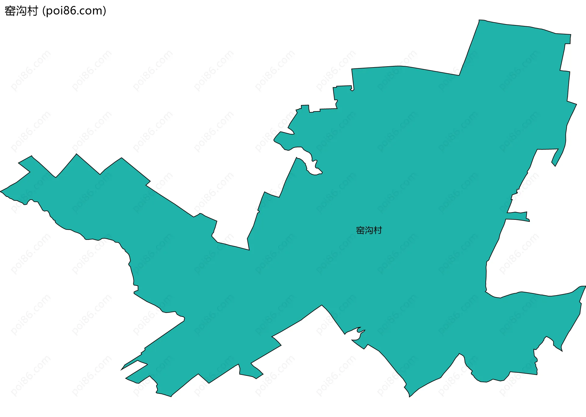 窑沟村边界地图