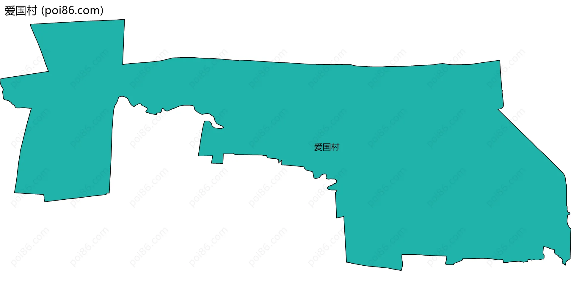 爱国村边界地图